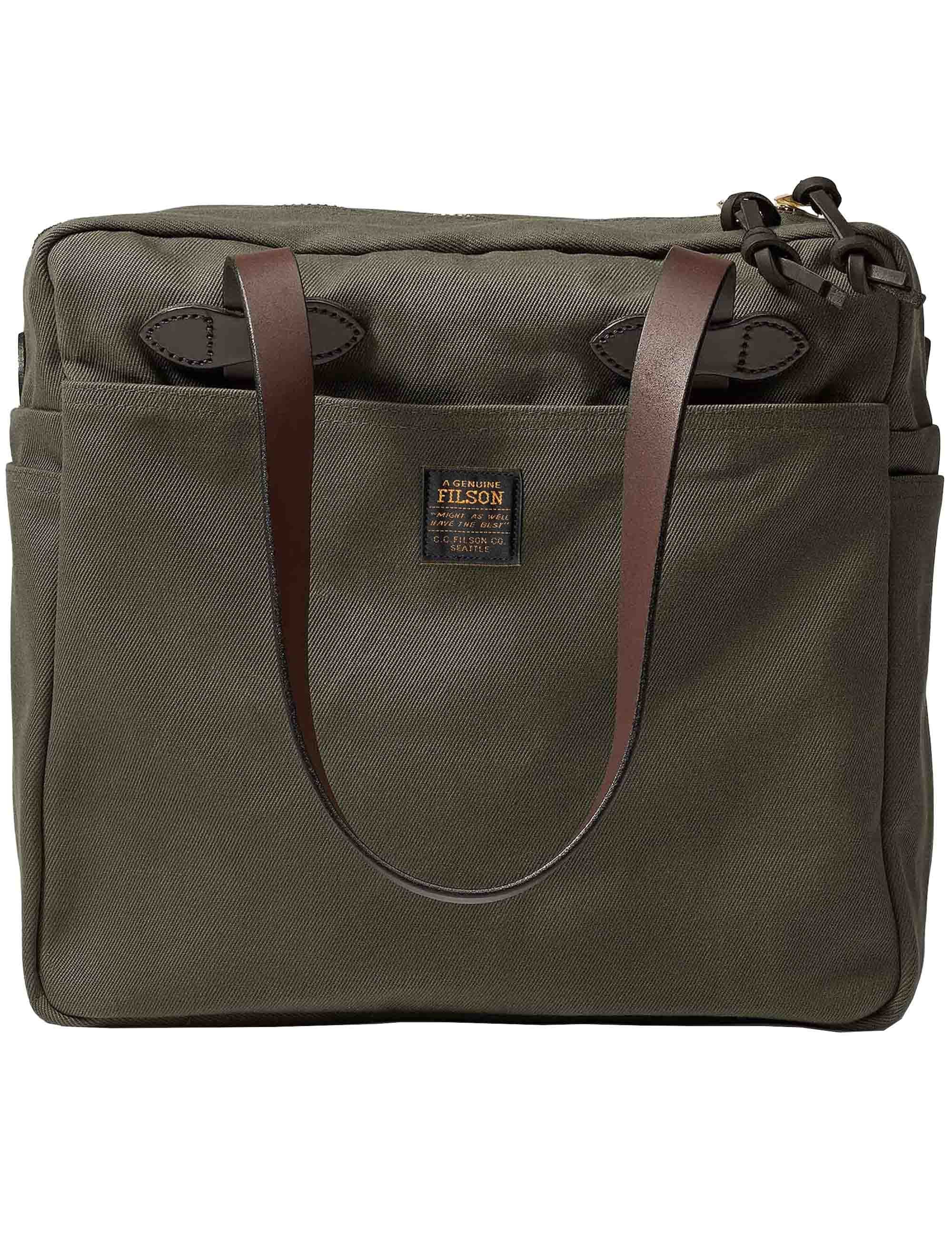 Tote Bag w/Zipper - Tan