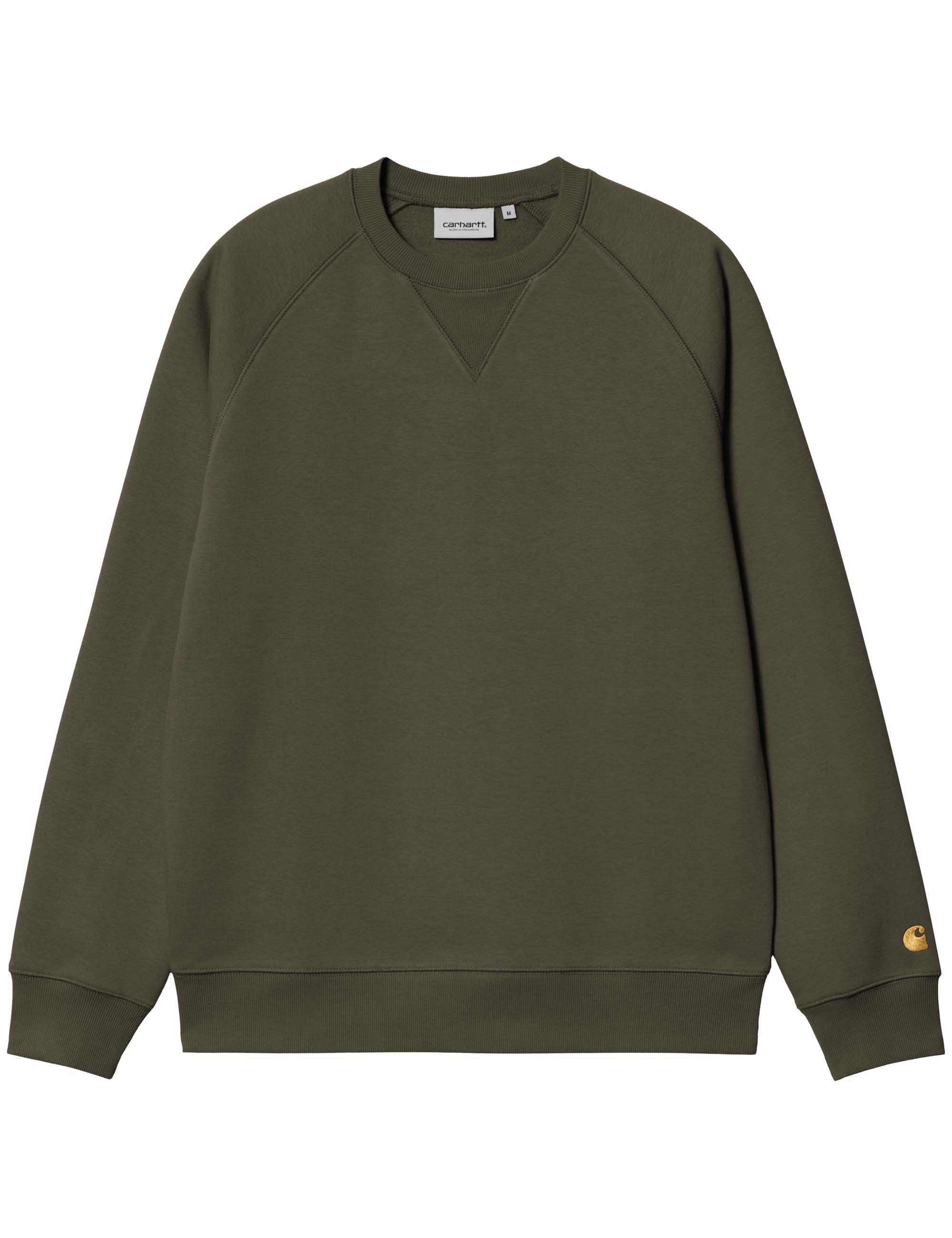 Carhartt WIP Chase Crew Sweat - Olive/Gold