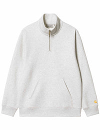 Chase Zip Neck Sweatshirt - Ash Heather/Gold