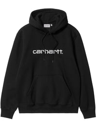 Script Hooded Sweatshirt - Black/White