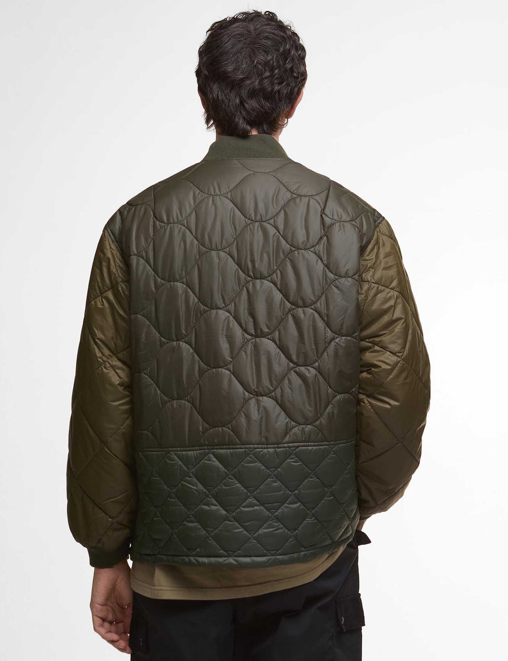 Cording Quilted Jacket - Army Green