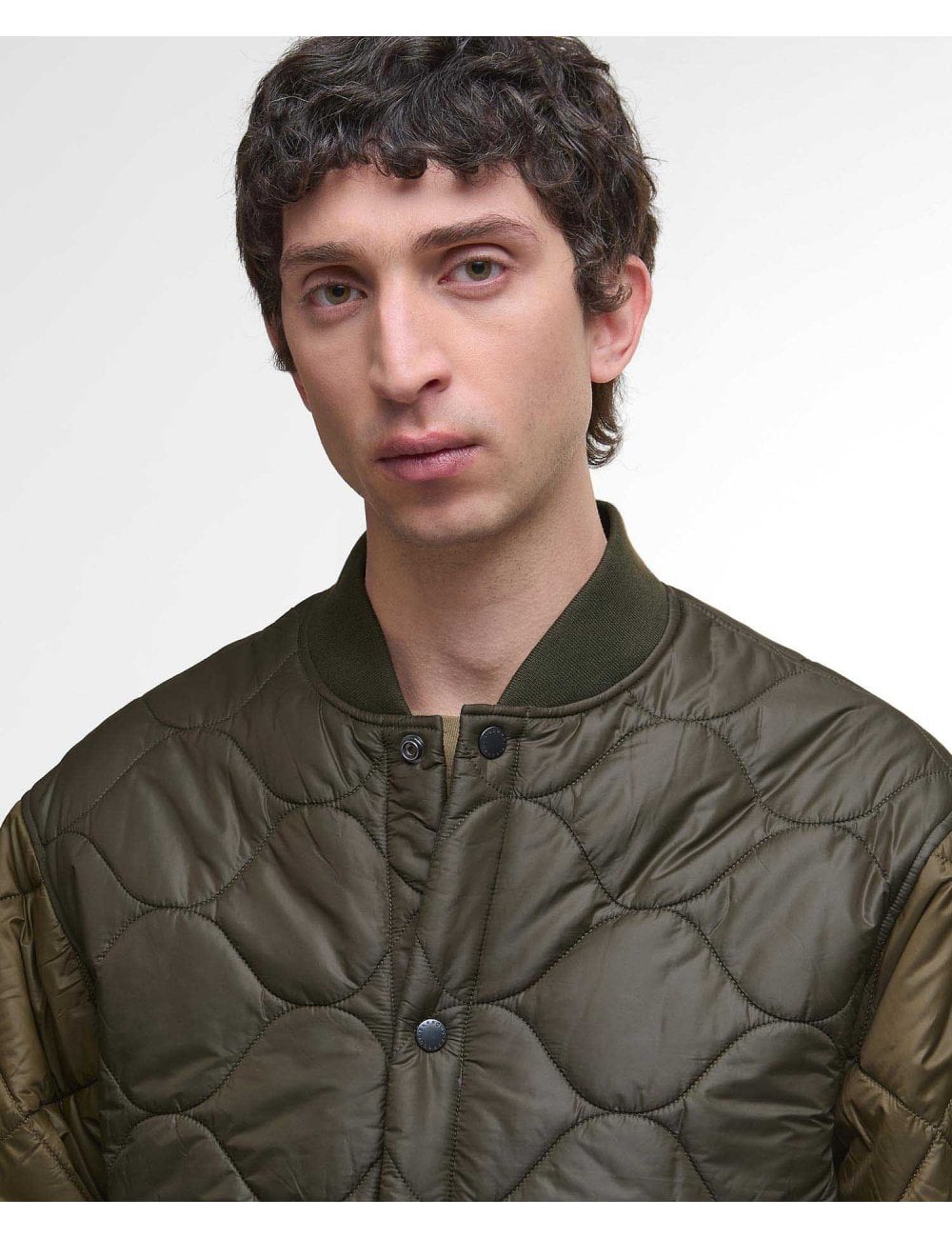 Cording Quilted Jacket - Army Green