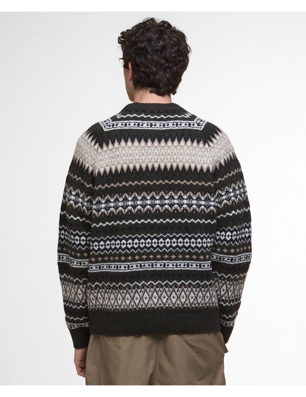 Hase Fairisle Knit Sweater - Olive Ink