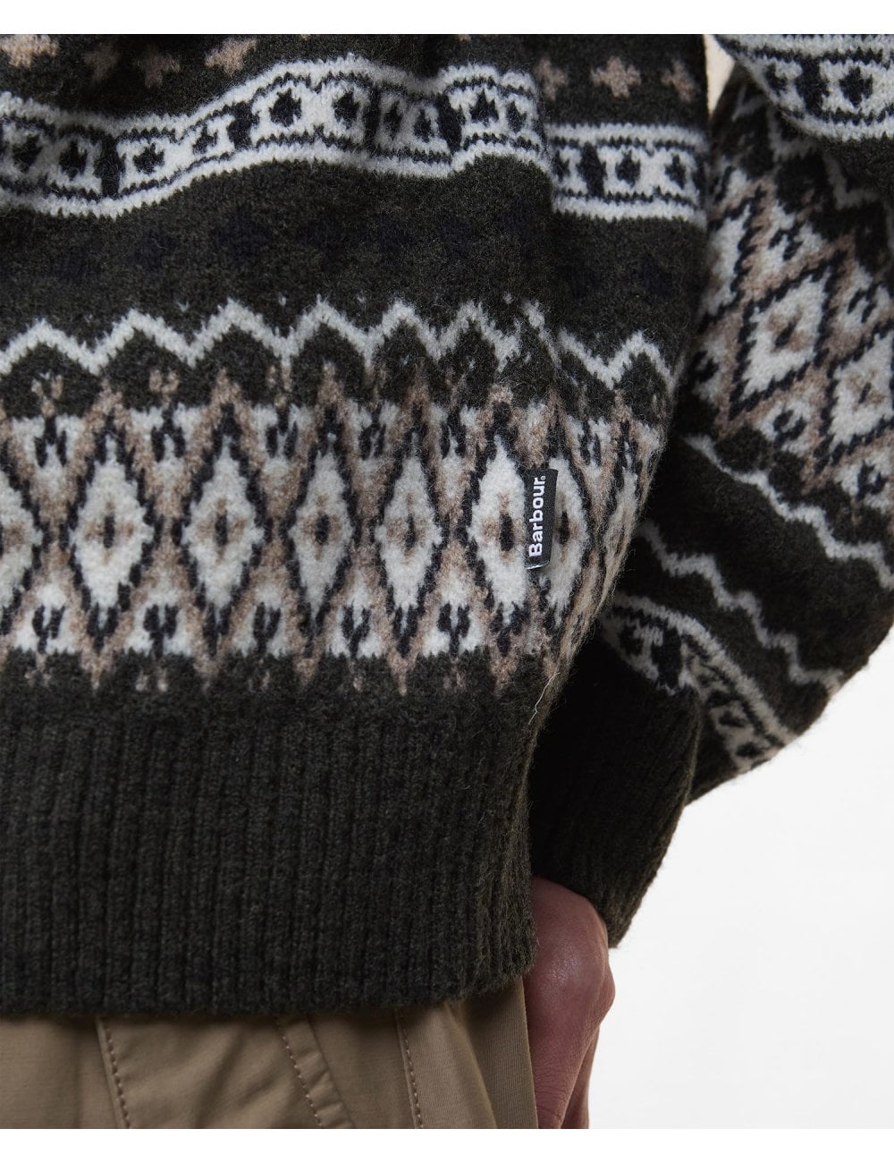 Barbour Hase Fairisle Knit Sweater - Olive Ink