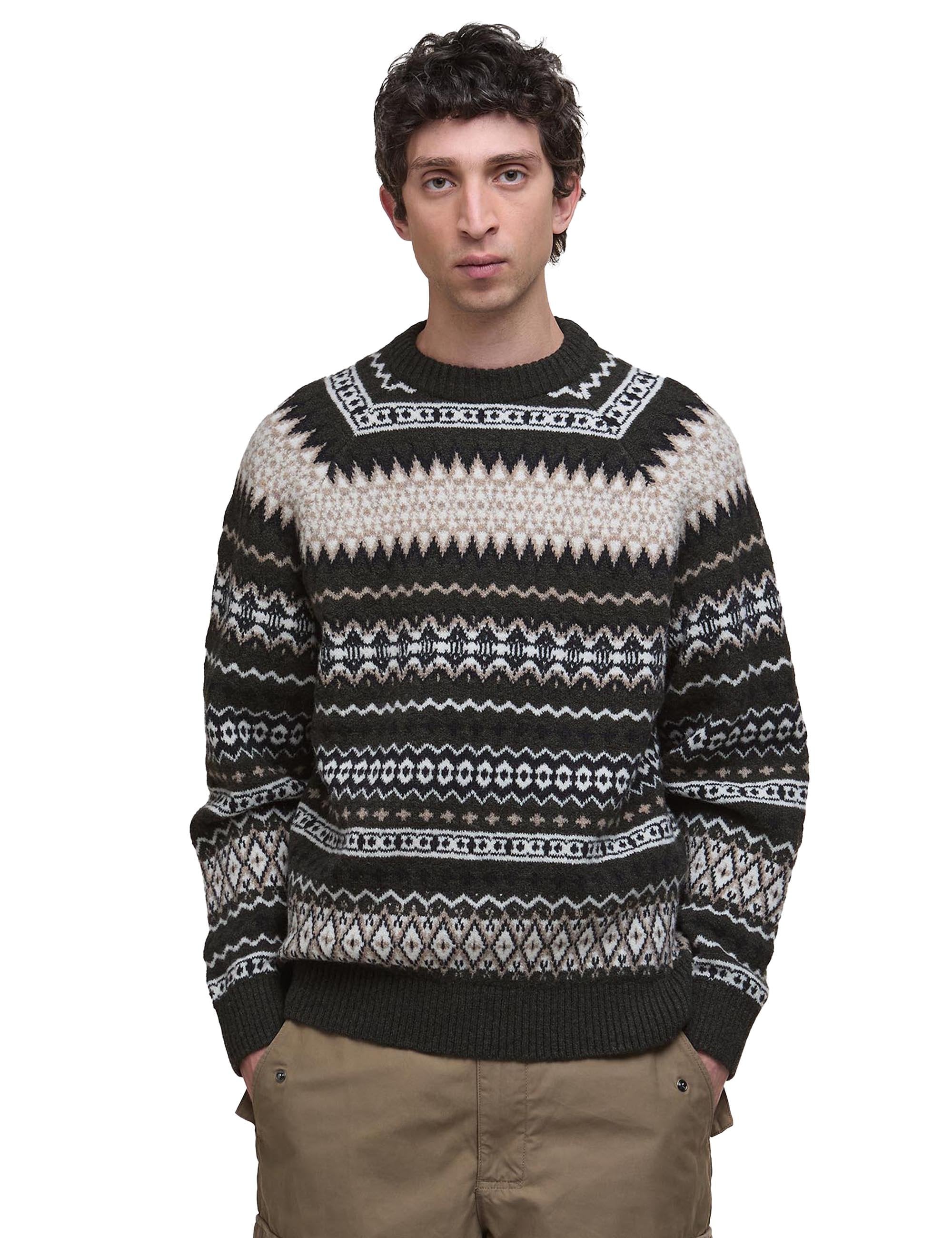 Barbour Hase Fairisle Knit Sweater - Olive Ink