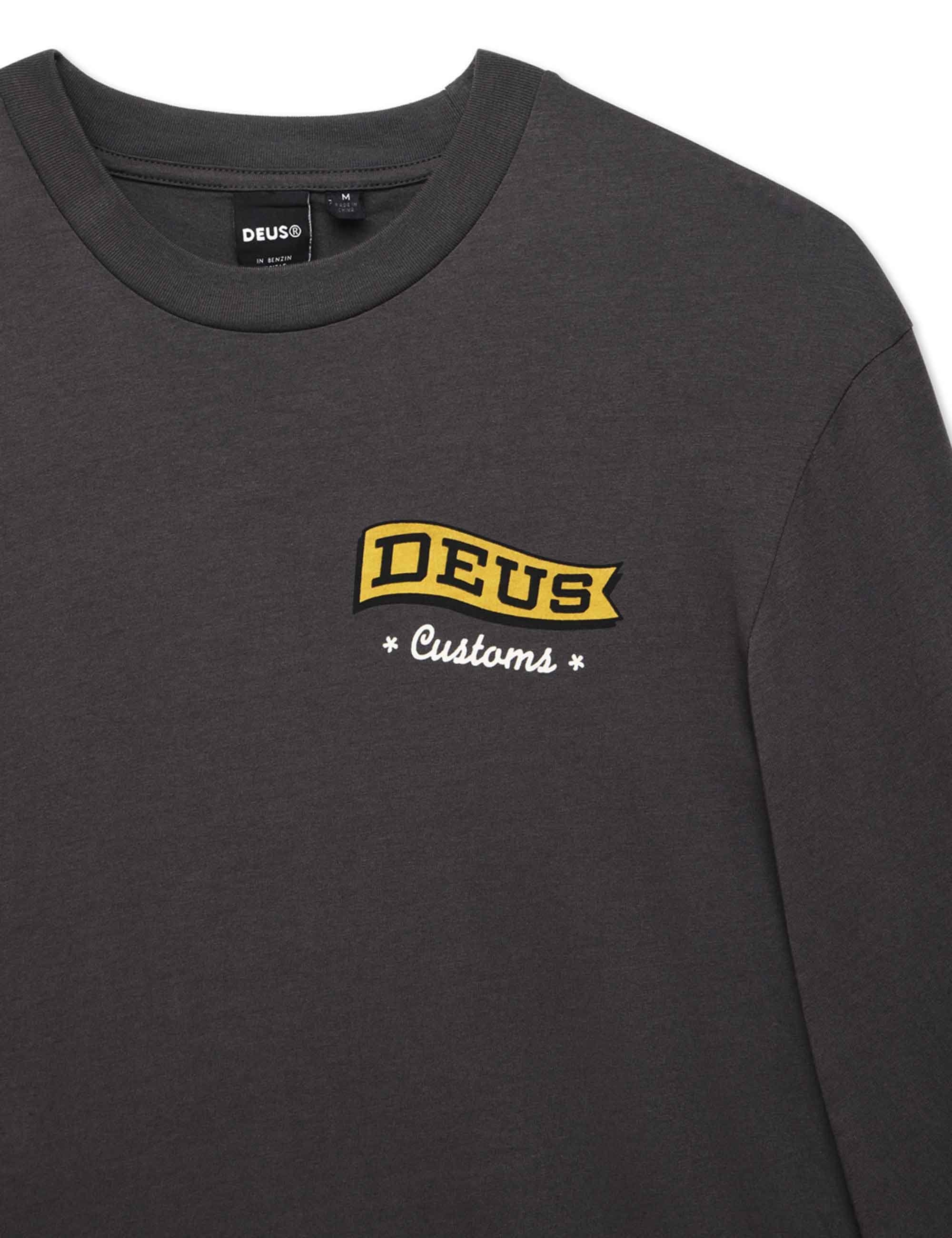 Deus Ex Machina Momento Long Sleeve T-Shirt - Anthracite