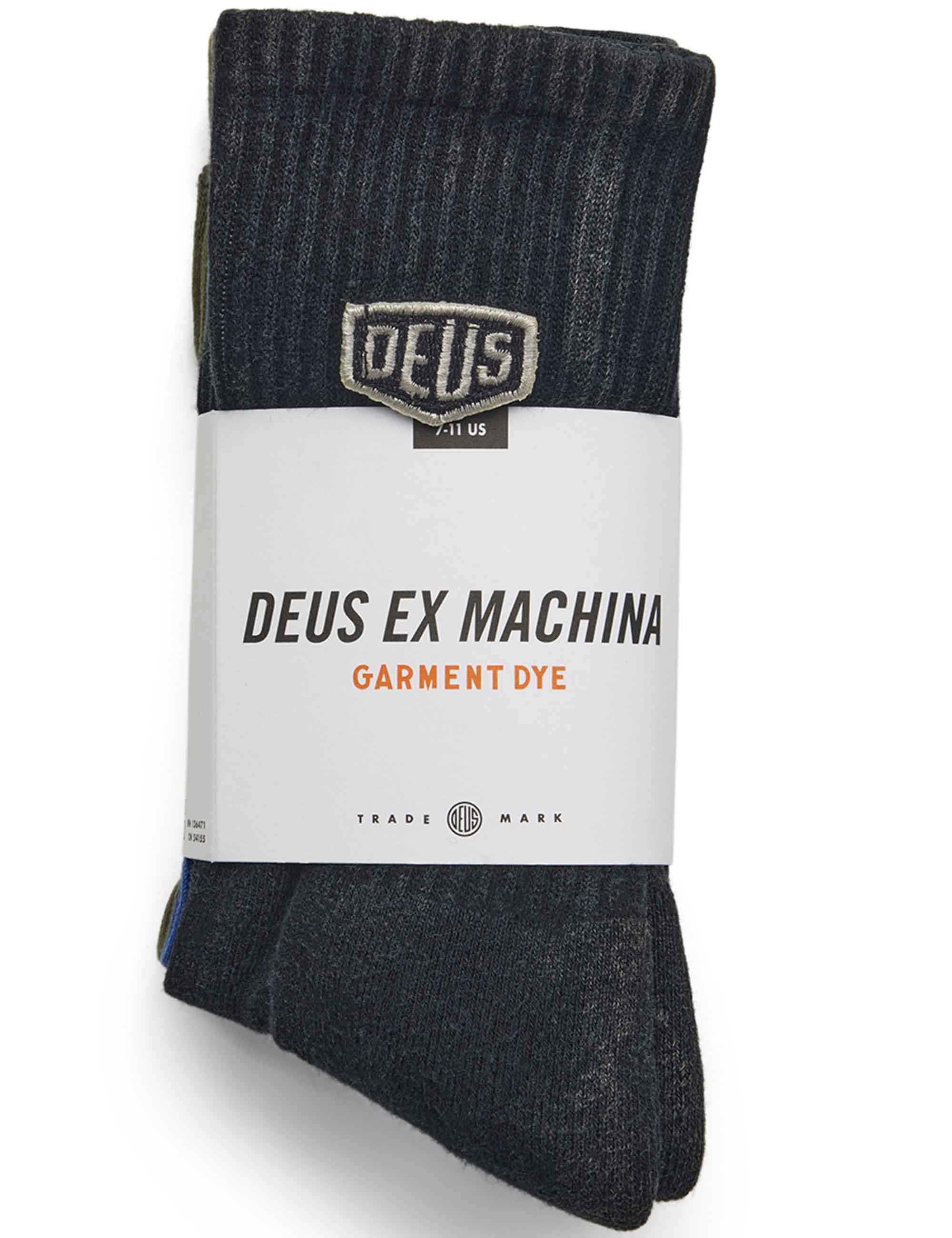 Deus Ex Machina Shield Garment Dyed Sock (3 Pack) - Multi