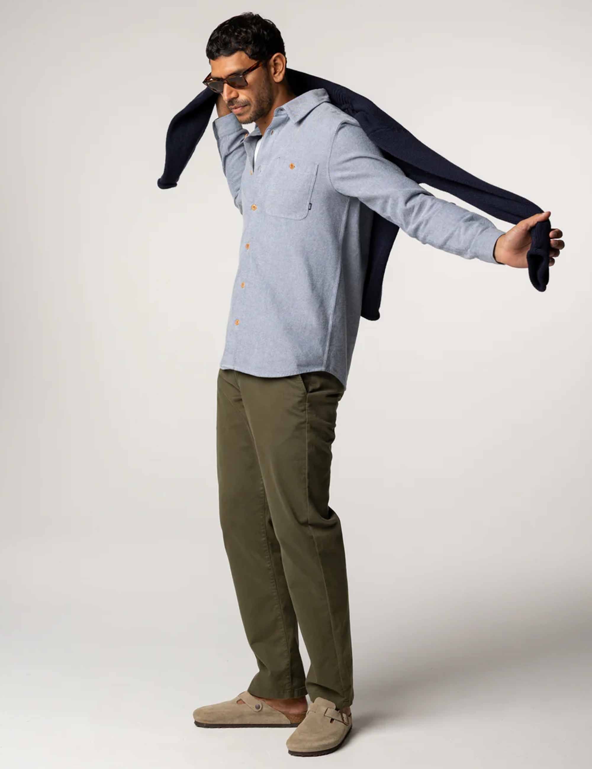 Gylly Shirt - Indigo Dobby