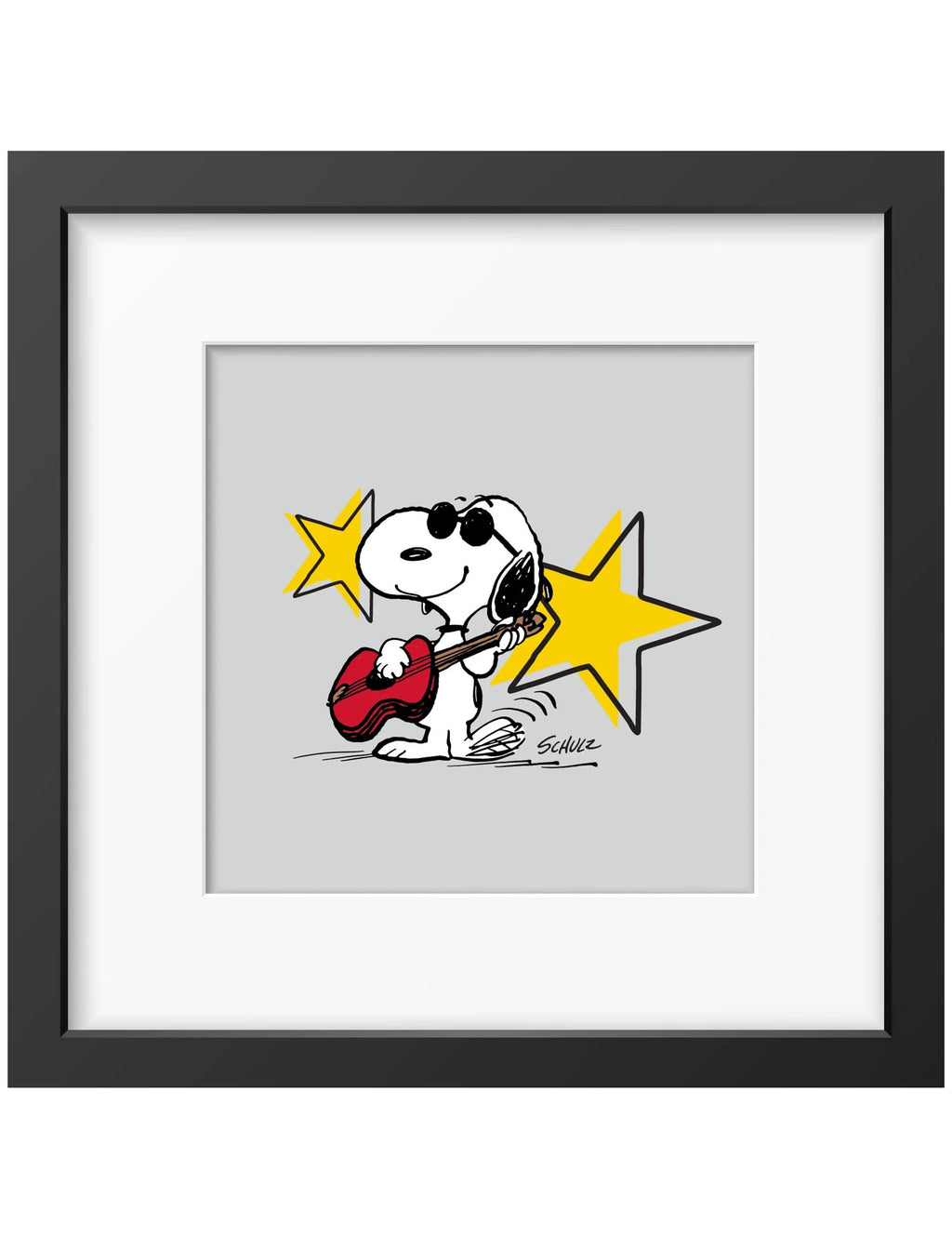 Snoopy Framed Art Print - Rock Star