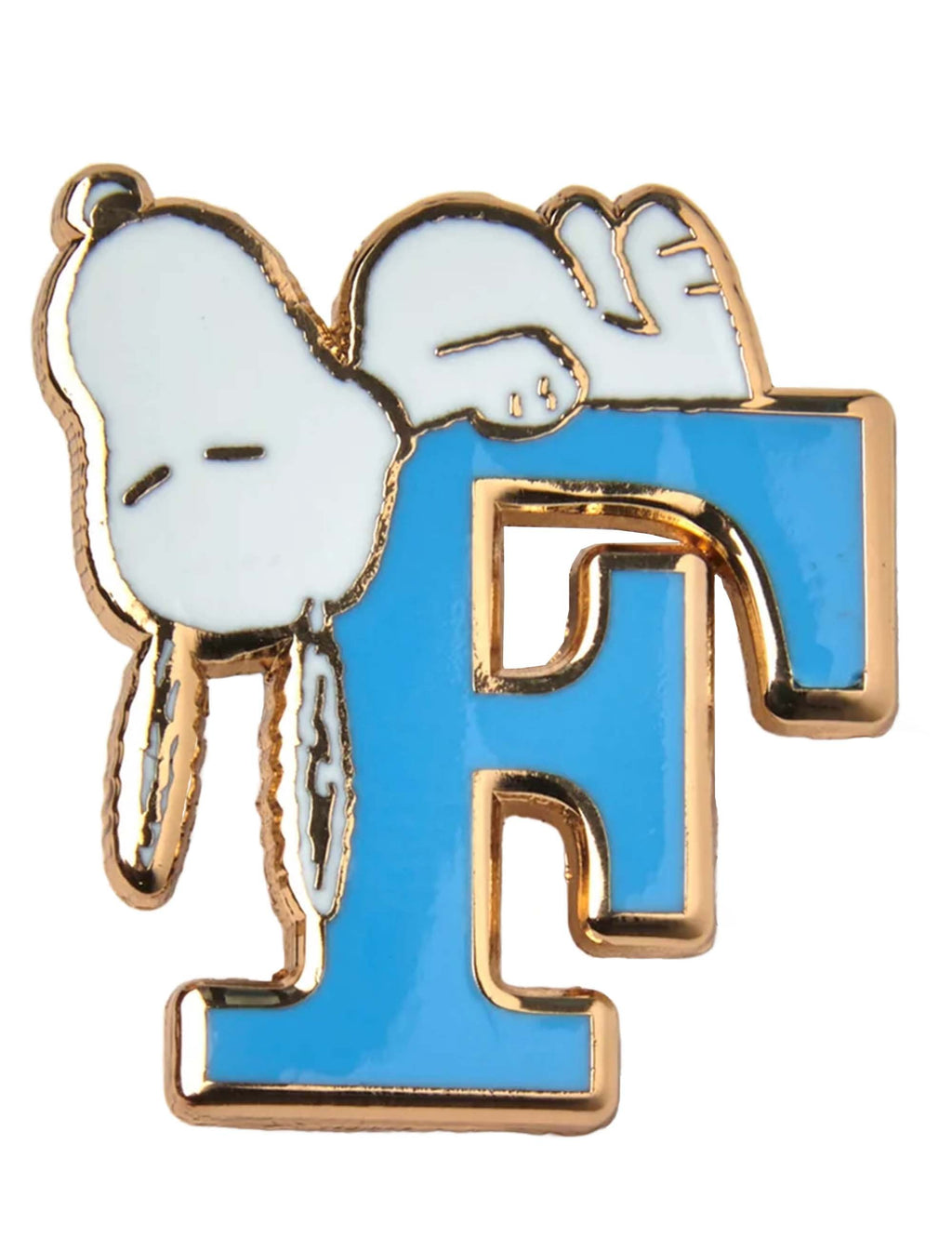 Snoopy Alphabet Enamel Pin Badge - Letter F