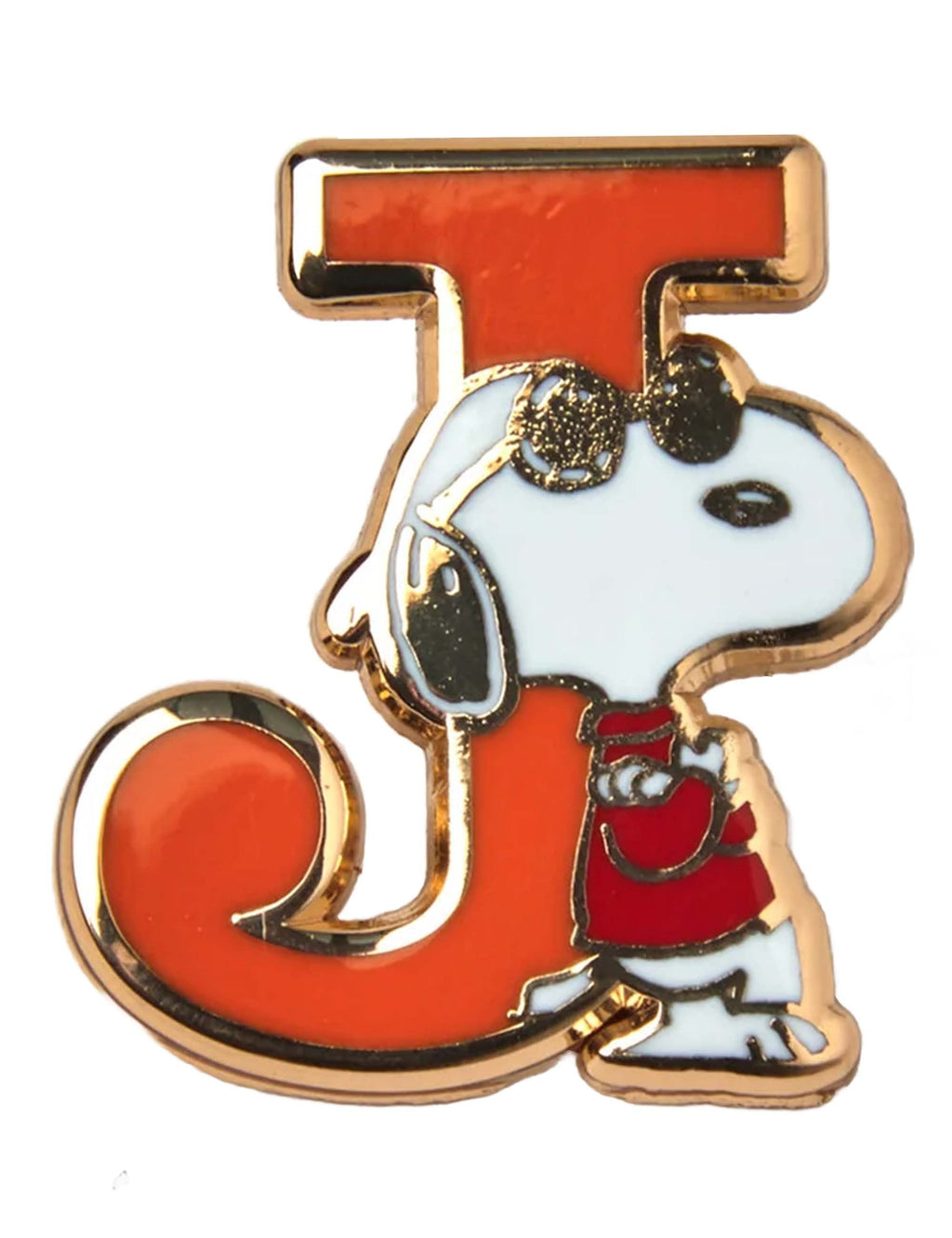 Snoopy Alphabet Enamel Pin Badge - Letter J