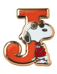 Snoopy Alphabet Enamel Pin Badge - Letter J