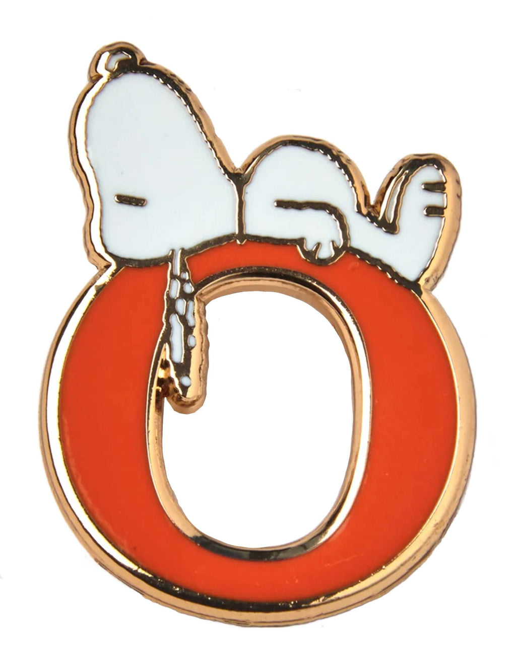 Snoopy Alphabet Enamel Pin Badge - Letter O