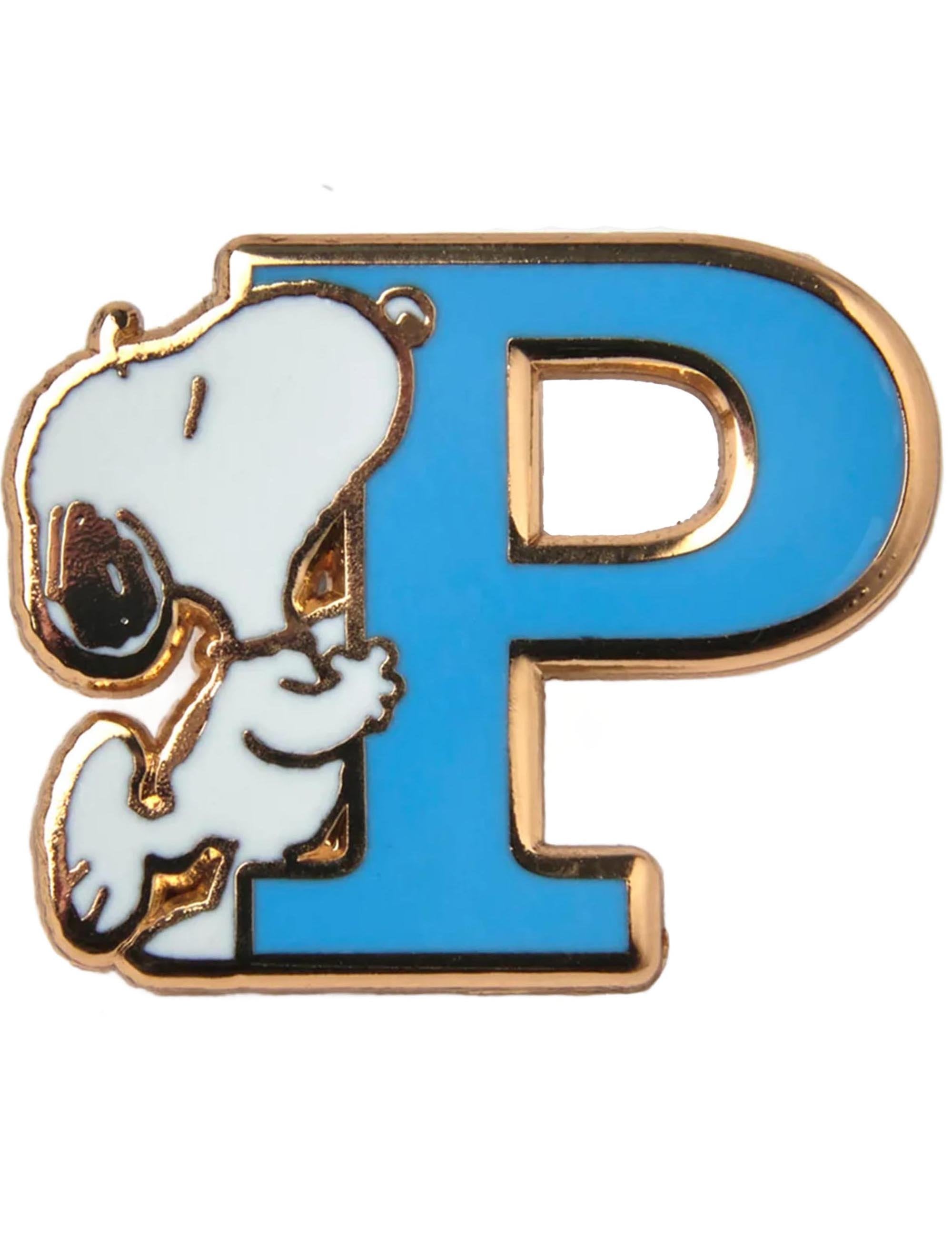 Peanuts Snoopy Alphabet Enamel Pin Badge - Letter P