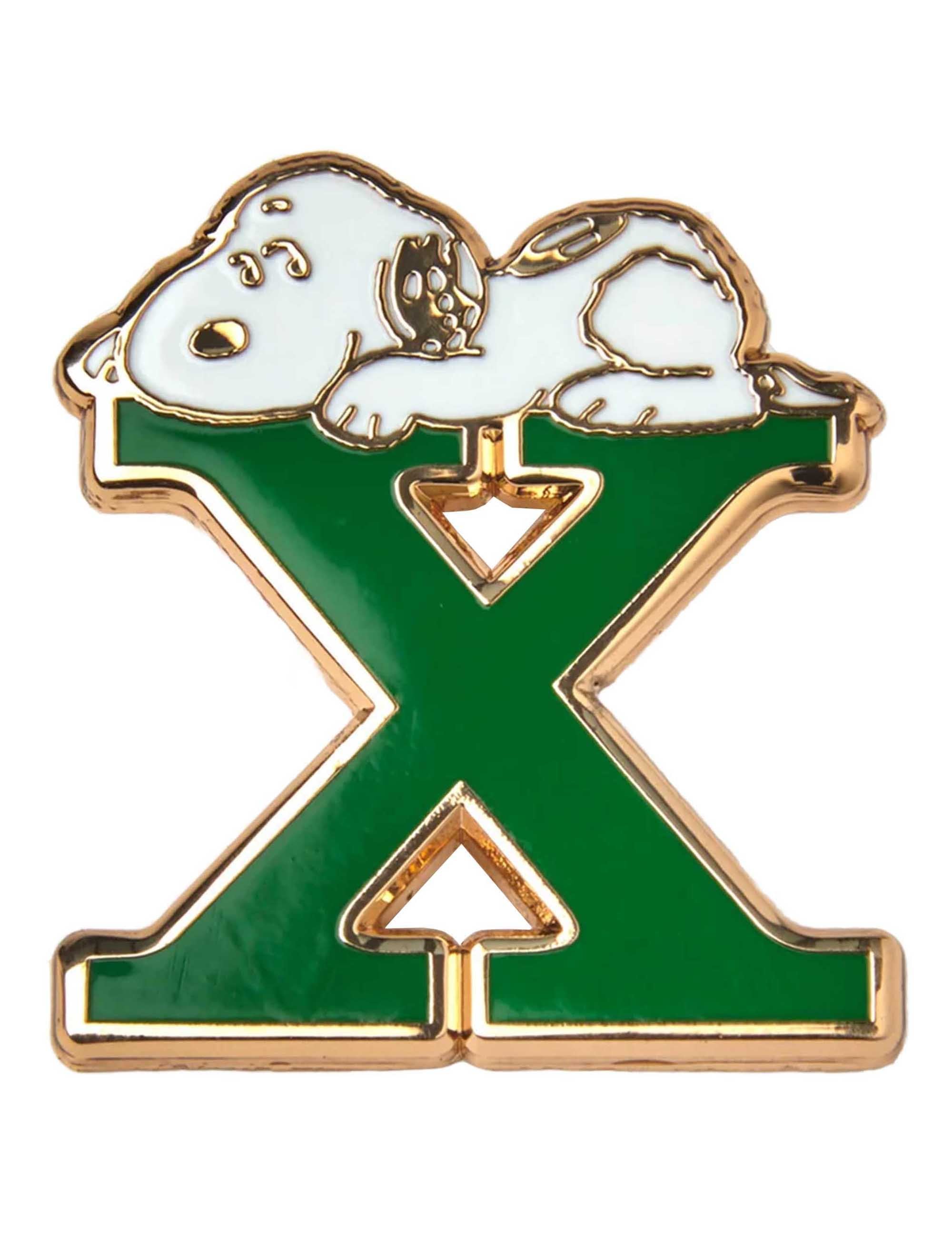 Peanuts Snoopy Alphabet Enamel Pin Badge - Letter X