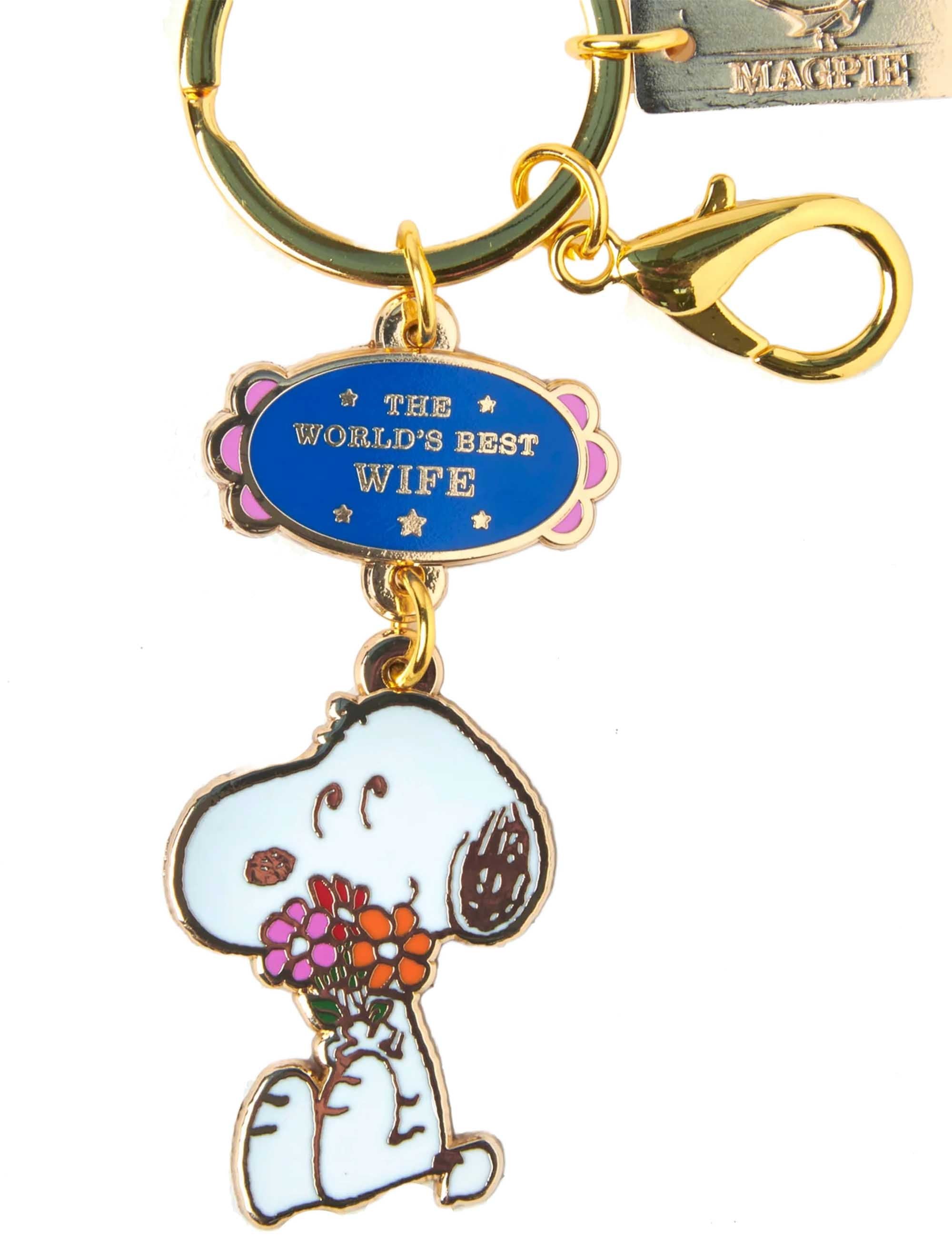 Snoopy World's Best Keychain - Wife