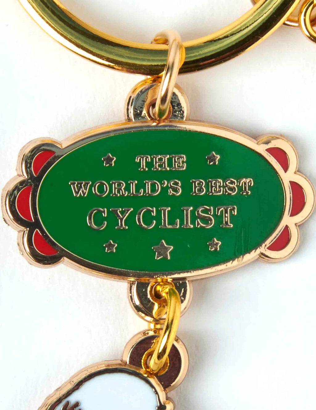 Snoopy World's Best Keychain - Cyclist