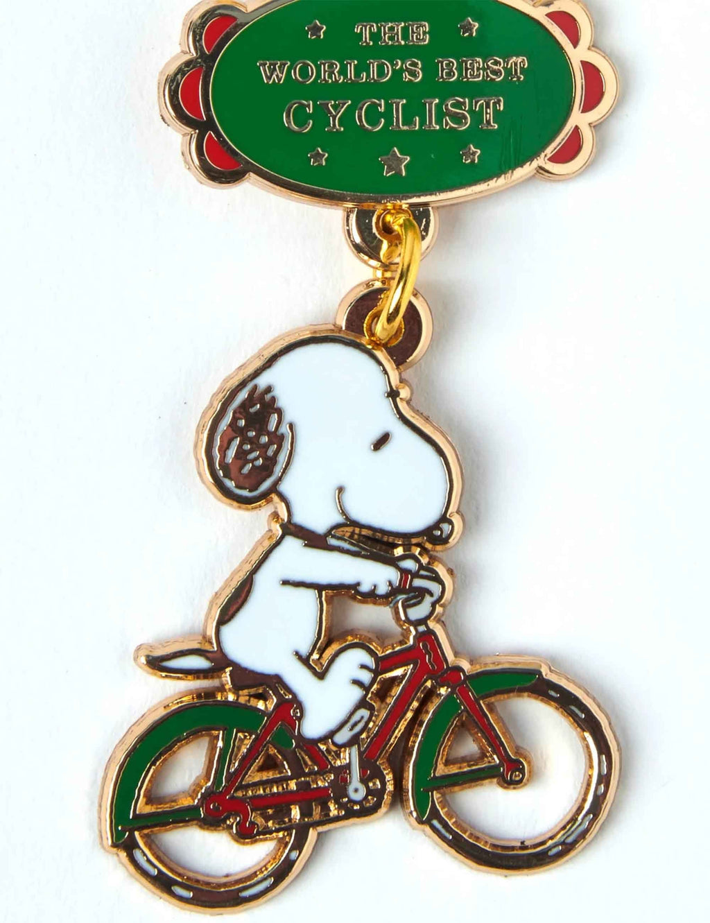 Snoopy World's Best Keychain - Cyclist