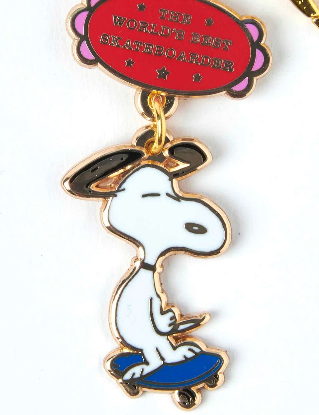 Snoopy World's Best Keychain - Skateboarder