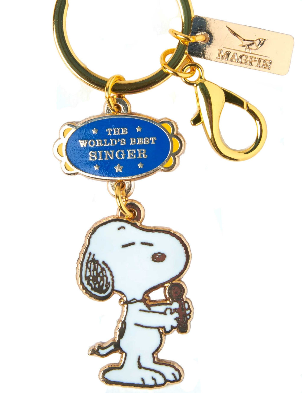 Snoopy World's Best Keychain - Singer