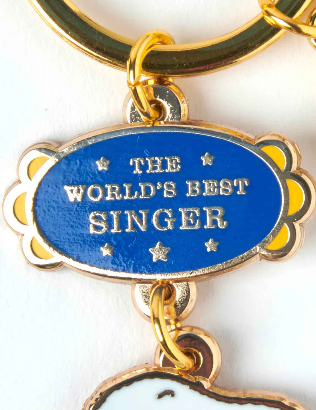 Snoopy World's Best Keychain - Singer