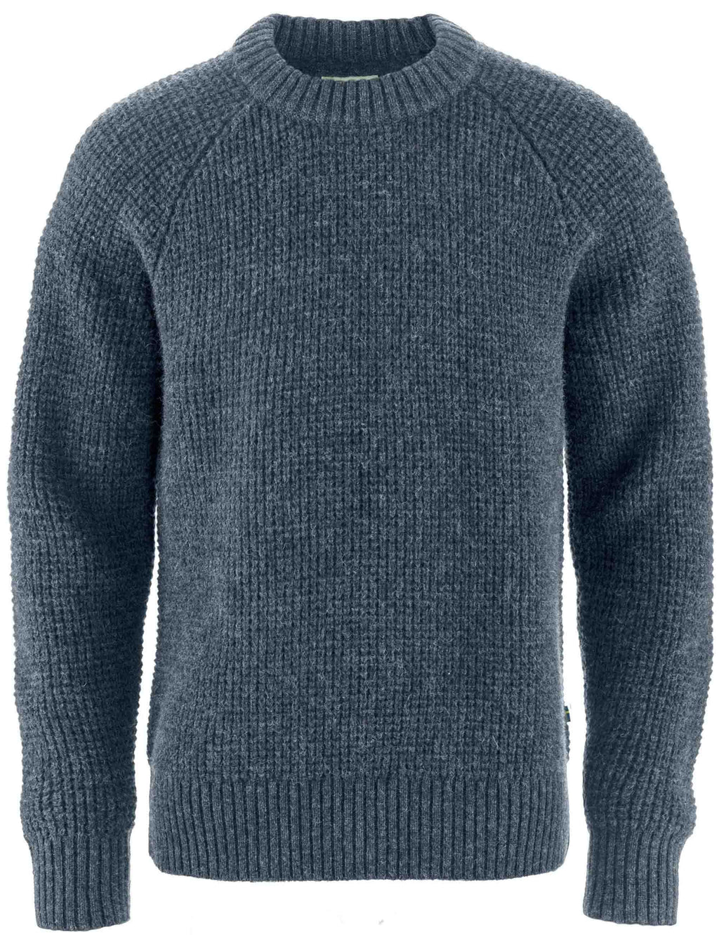 Ovik Waffle Knit Crew Sweater - Navy