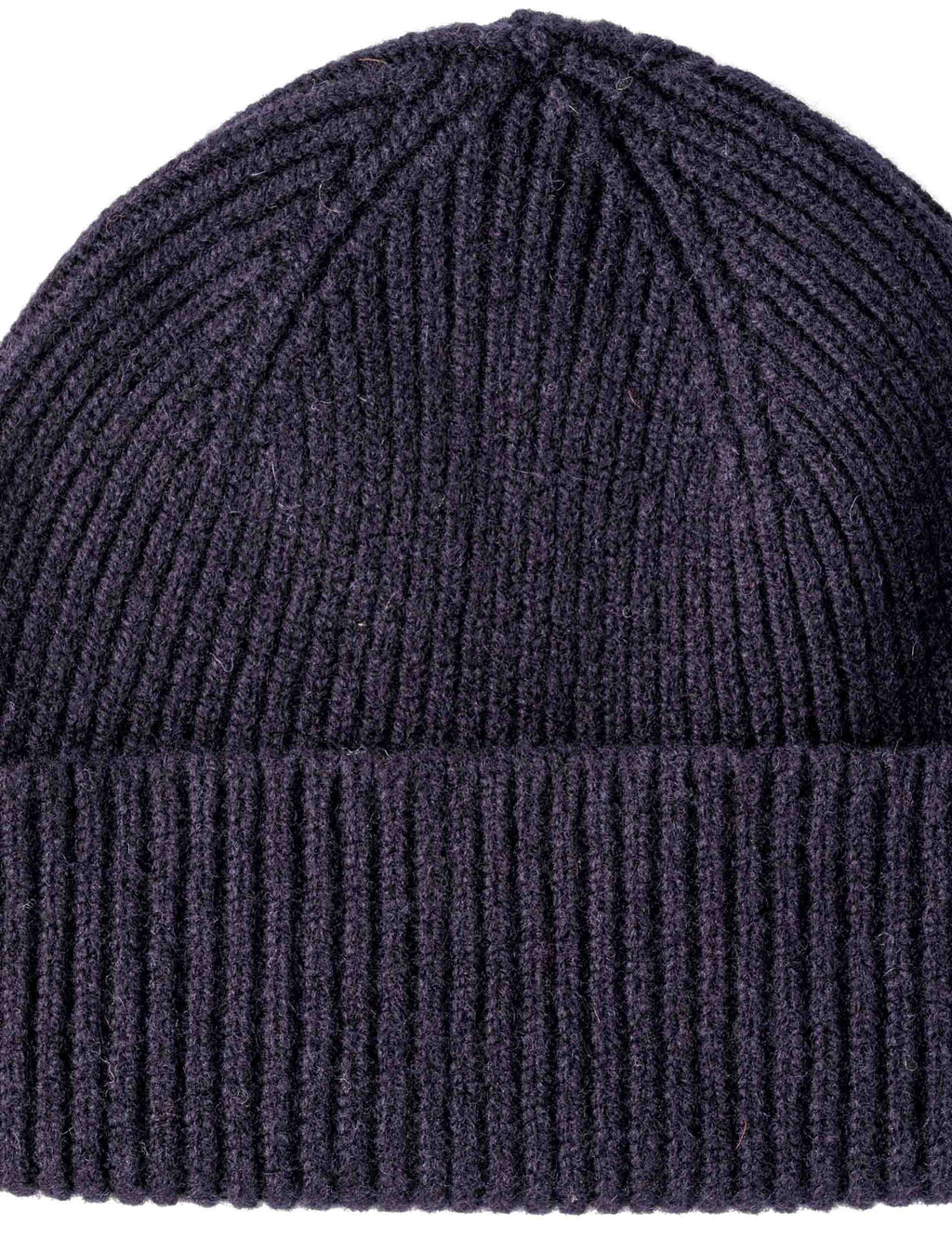 Clyde Lambswool Wool Beanie Hat - Navy Blue