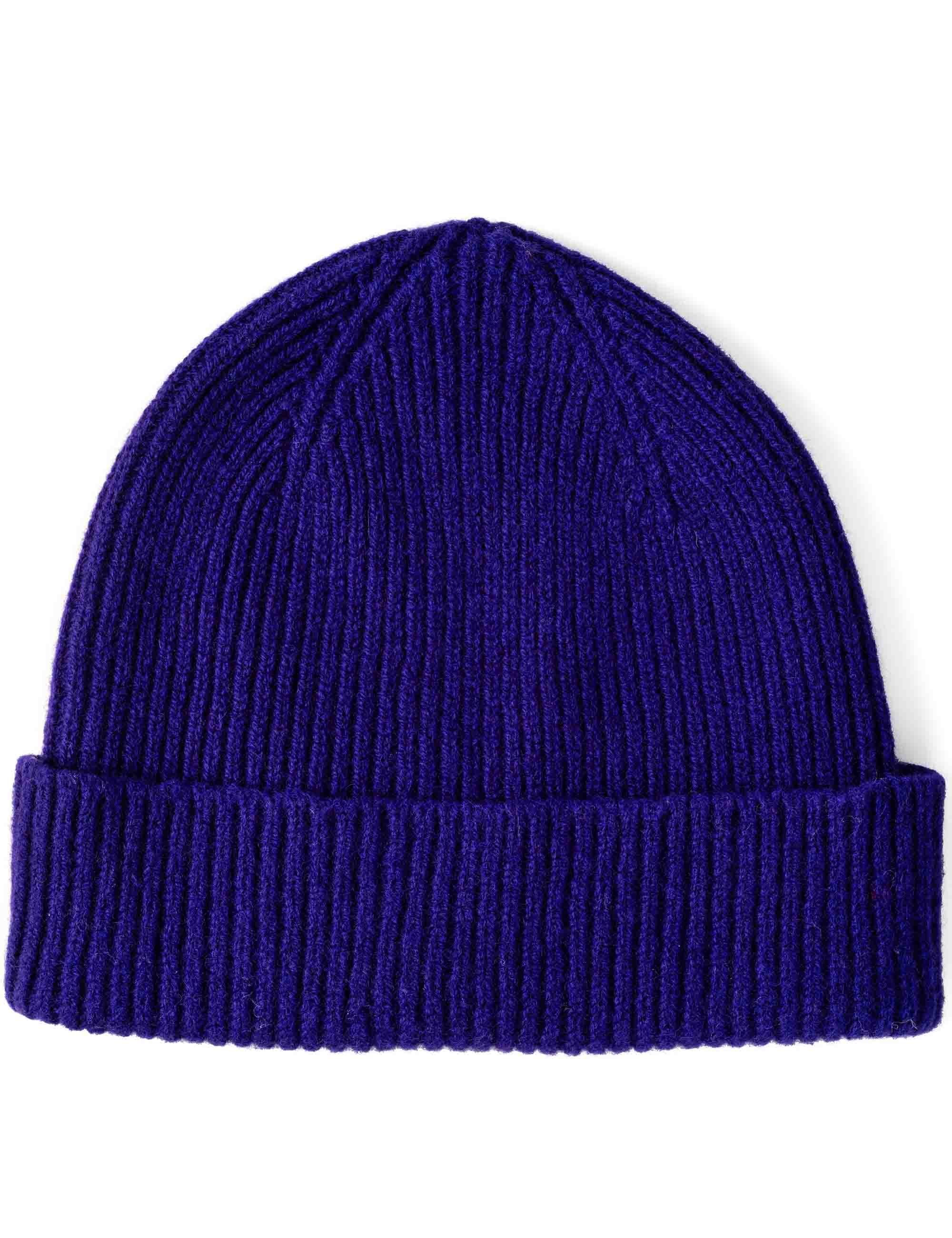 Clyde Lambswool Wool Beanie Hat - Nightfall