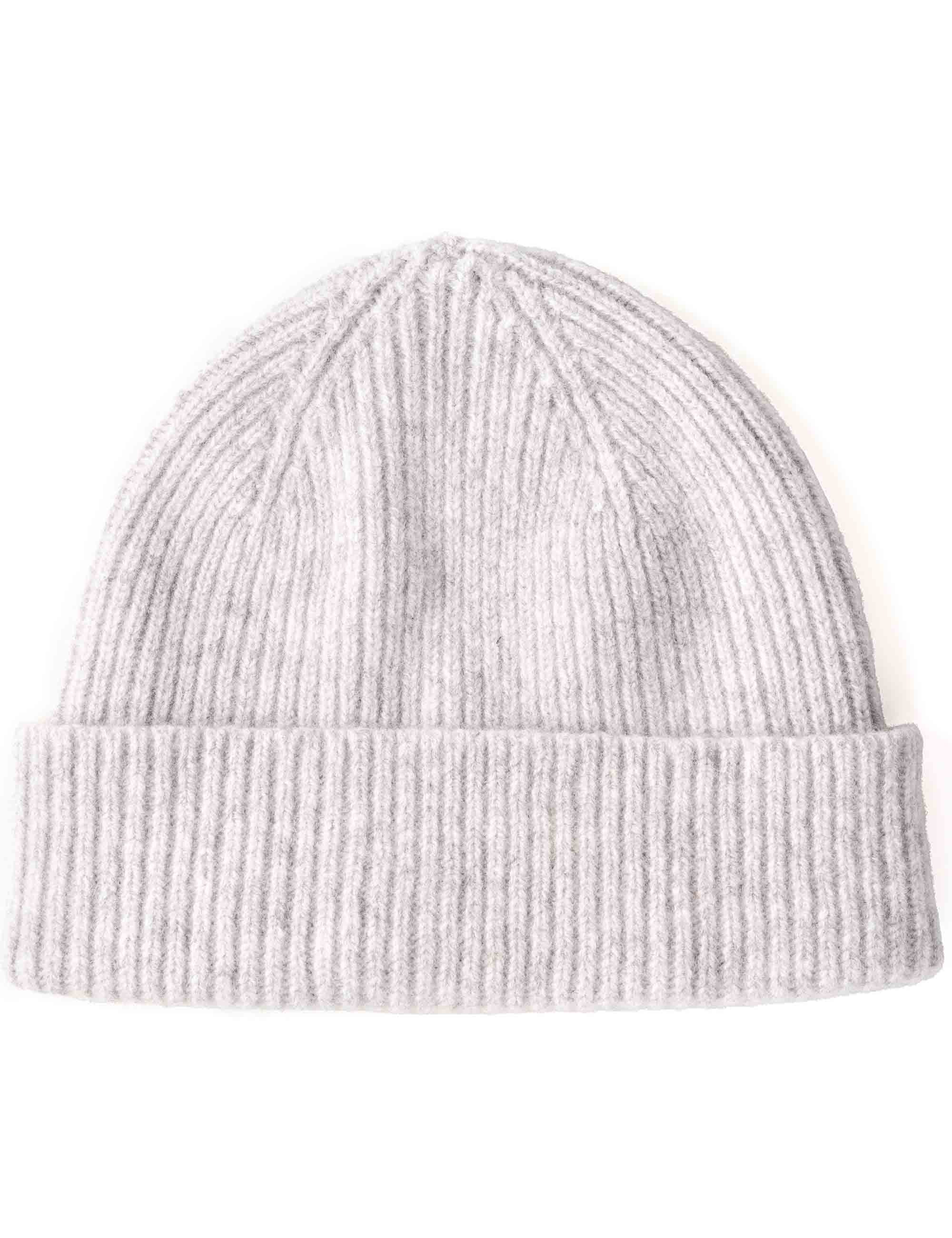 Clyde Lambswool Wool Beanie Hat - Pearl Grey