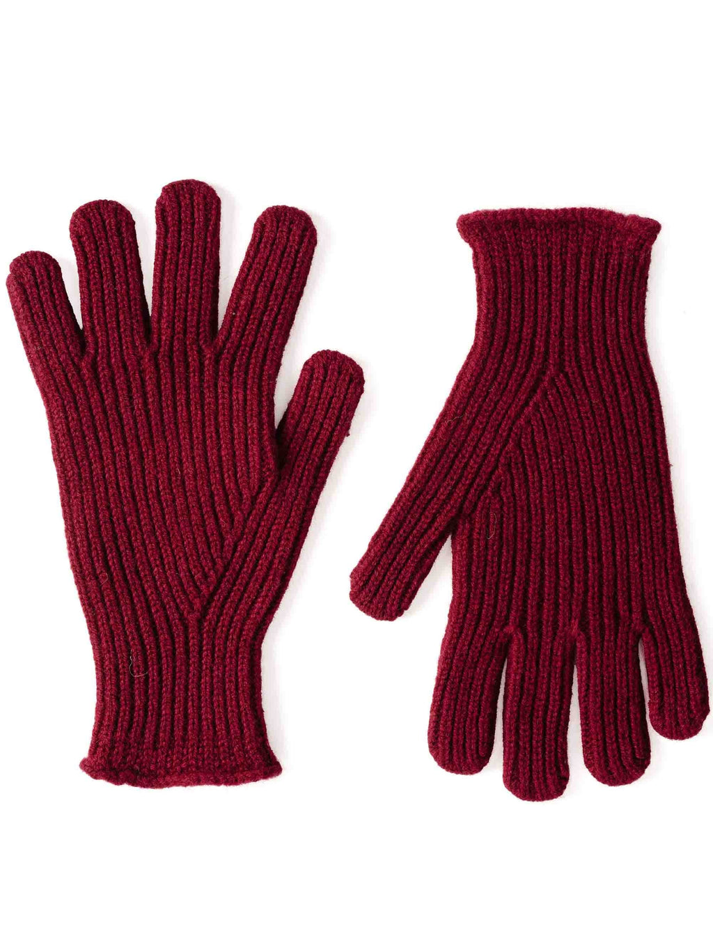 Clyde Lambswool Gloves - Bordeaux