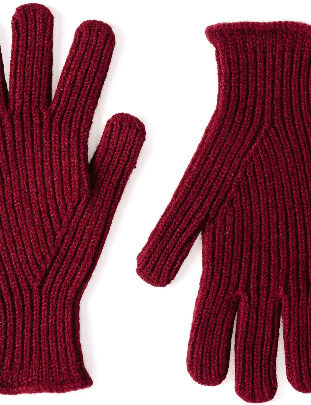Clyde Lambswool Gloves - Bordeaux