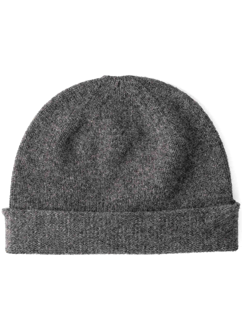 Lennox Lambswool Wool Beanie Hat - Cliff Grey