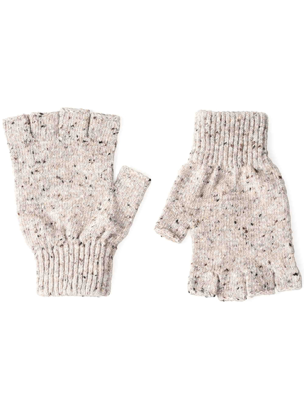 Shin Donegal Wool Fingerless Gloves - Eske