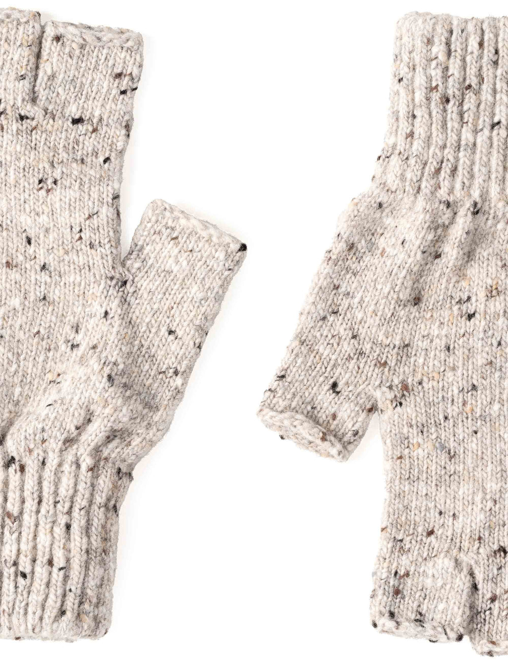 Shin Donegal Wool Fingerless Gloves - Eske