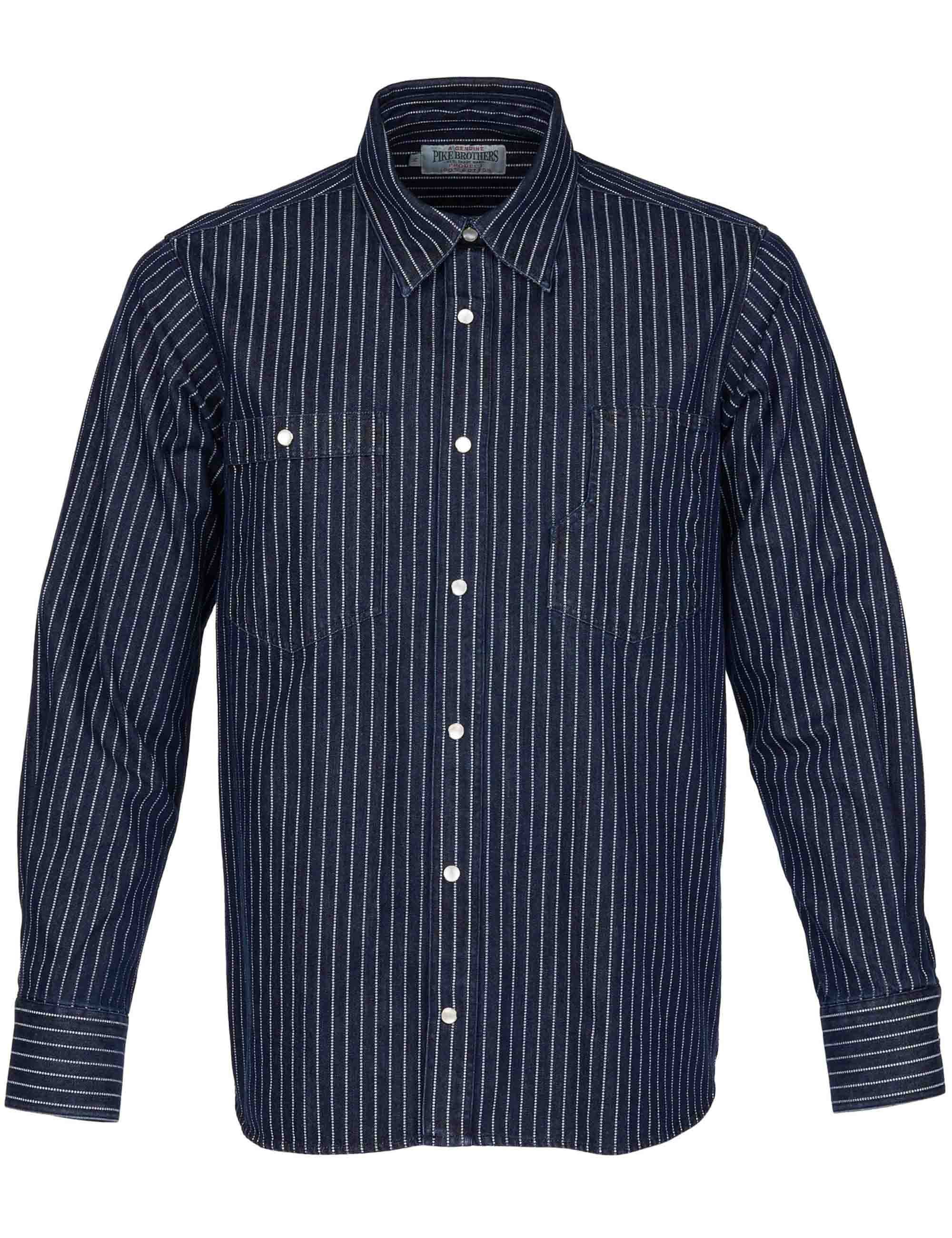 1937 Roamer Shirt - Blue Wabash Denim