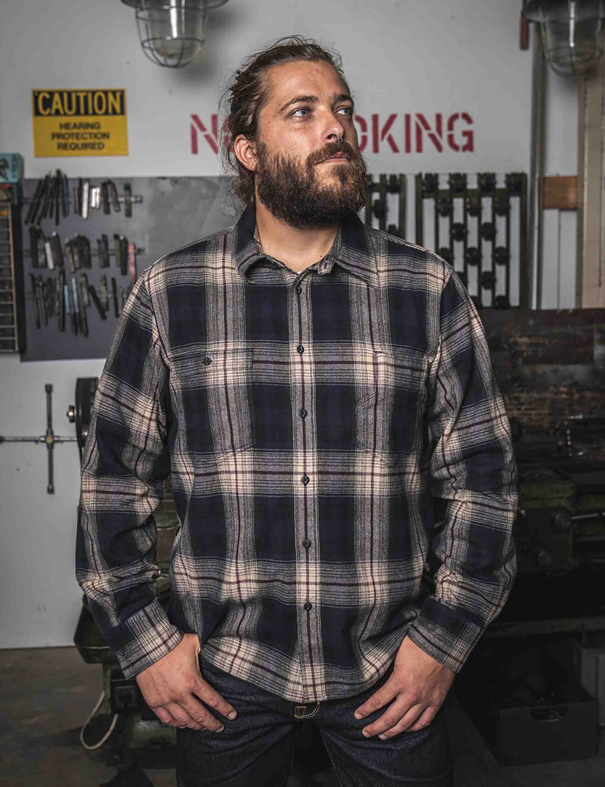 1937 Roamer Shirt - Blue/Beige