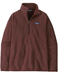 Women's Better Sweater 1/4 Zip Fleece - Dark Ruby