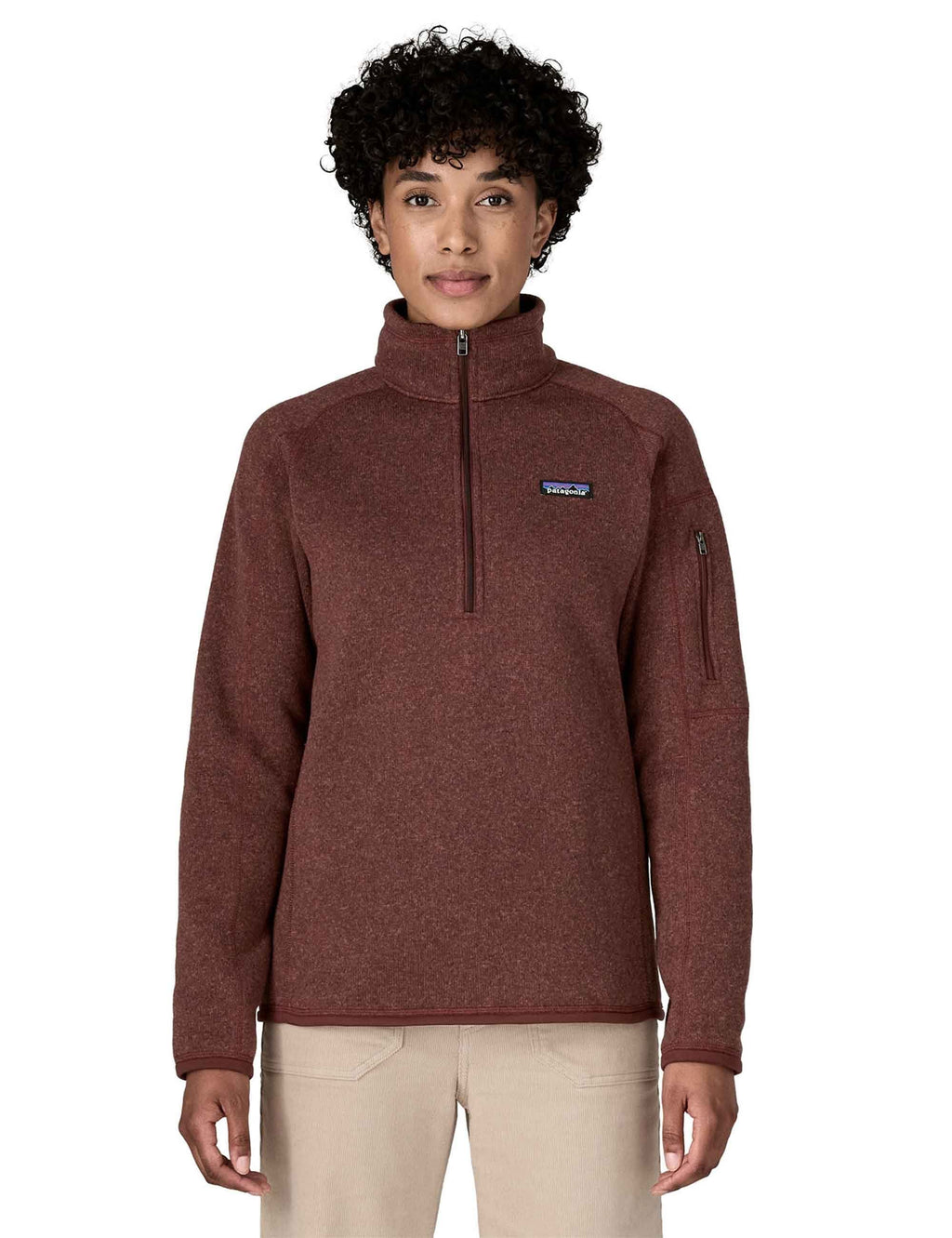 Women's Better Sweater 1/4 Zip Fleece - Dark Ruby