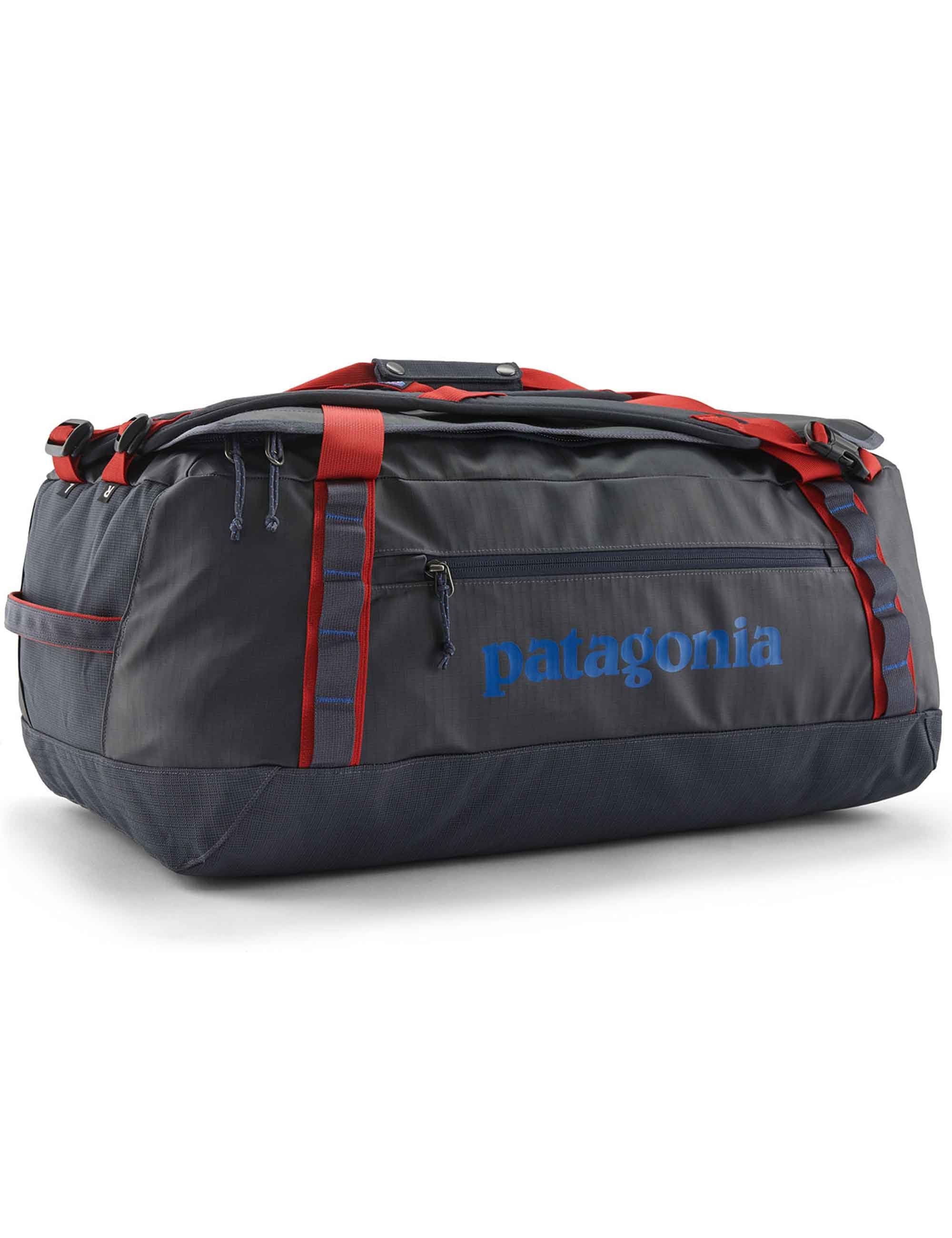 Patagonia Black Hole Duffel Bag 55L - Smolder Blue w/Amanita Red