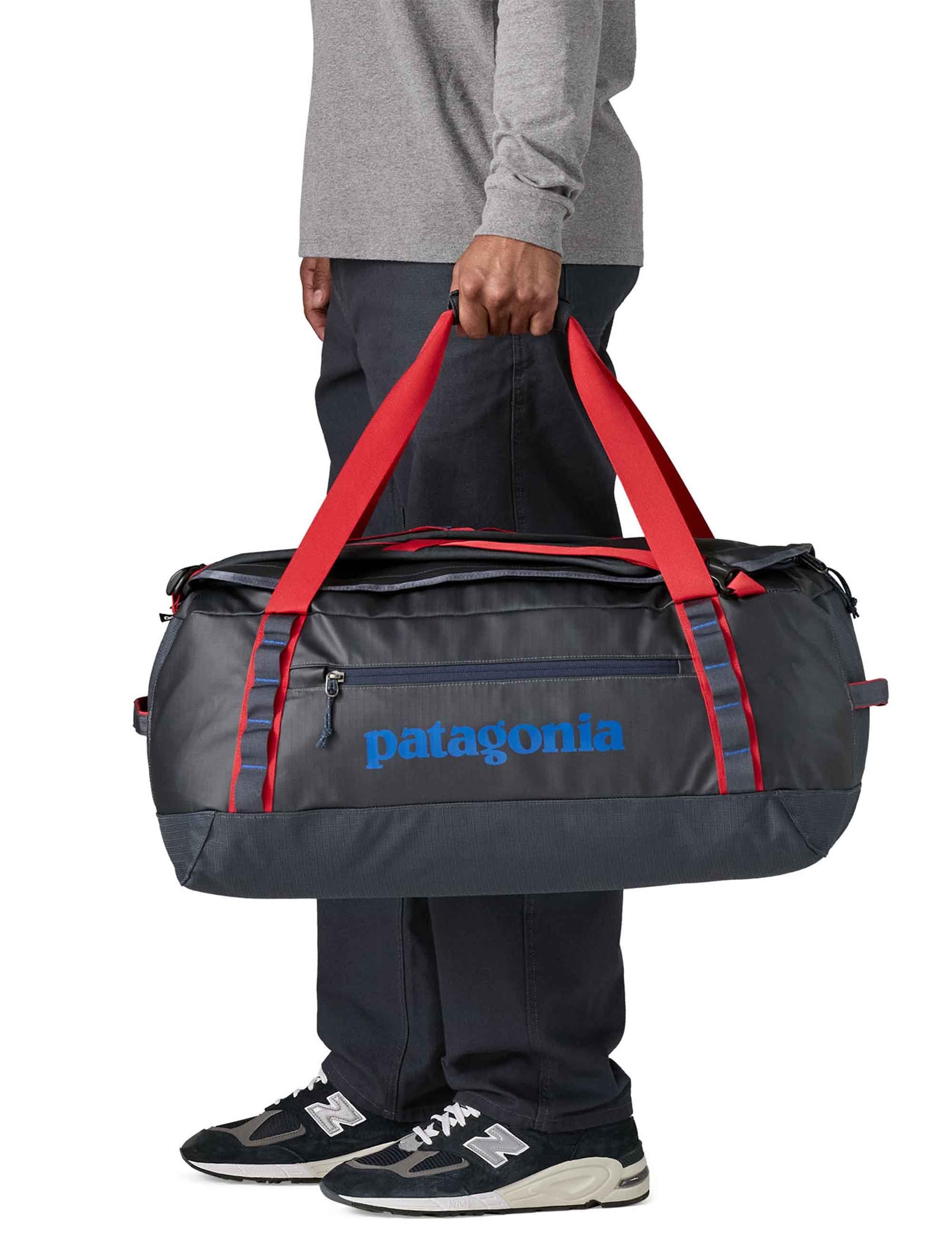 Patagonia Black Hole Duffel Bag 55L - Smolder Blue w/Amanita Red
