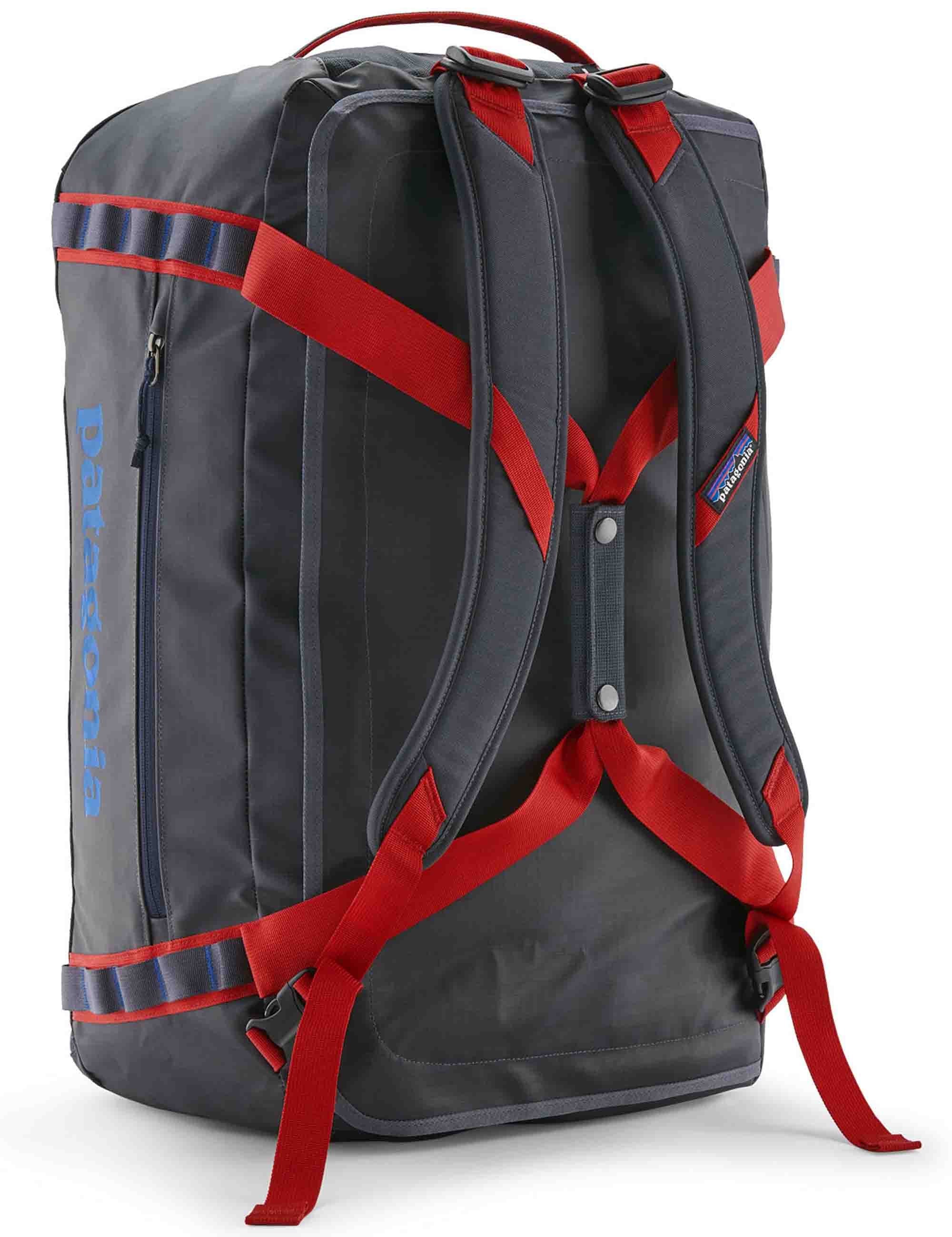 Patagonia Black Hole Duffel Bag 55L - Smolder Blue w/Amanita Red