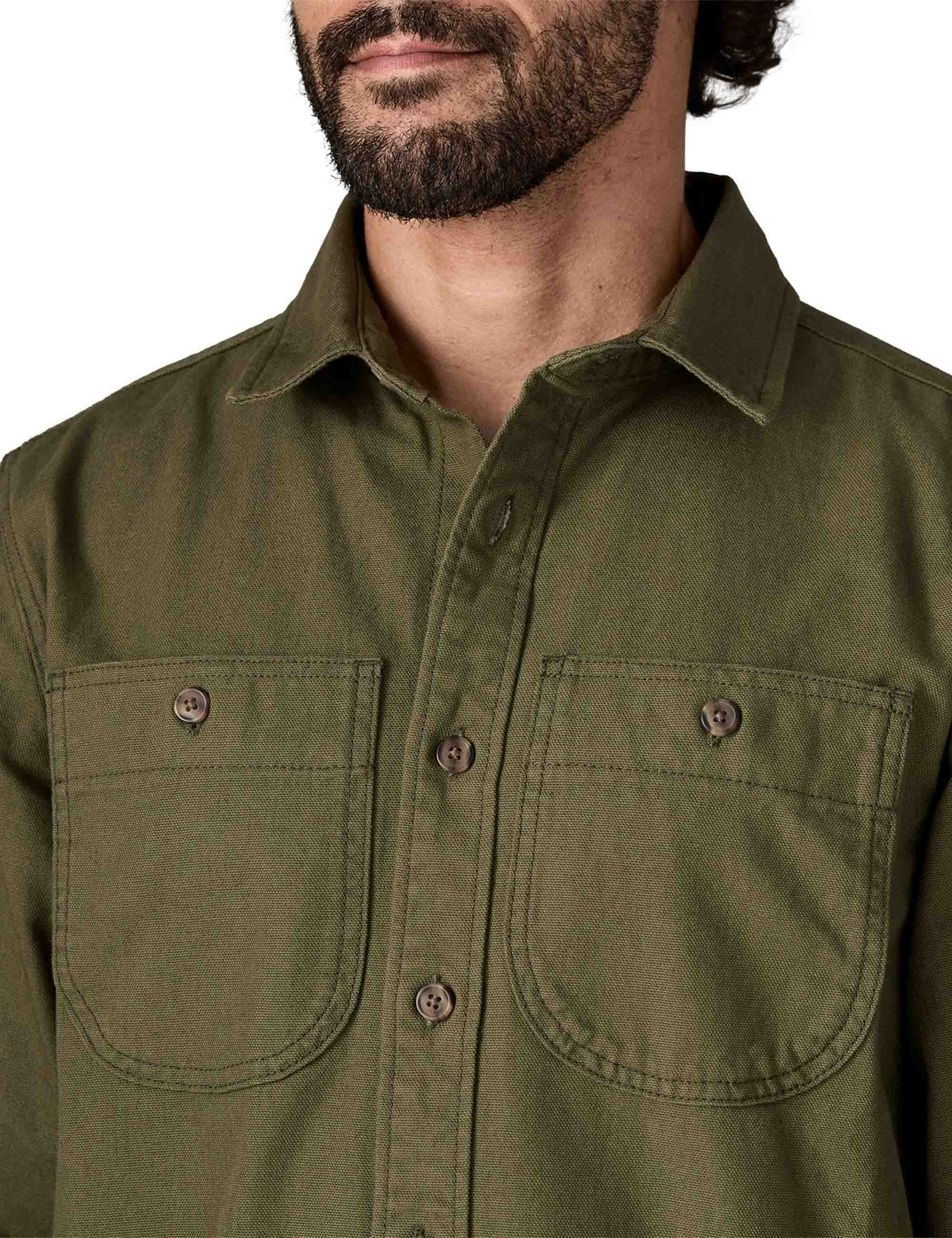 Patagonia Point Reyes Canvas Shirt - Basin Green