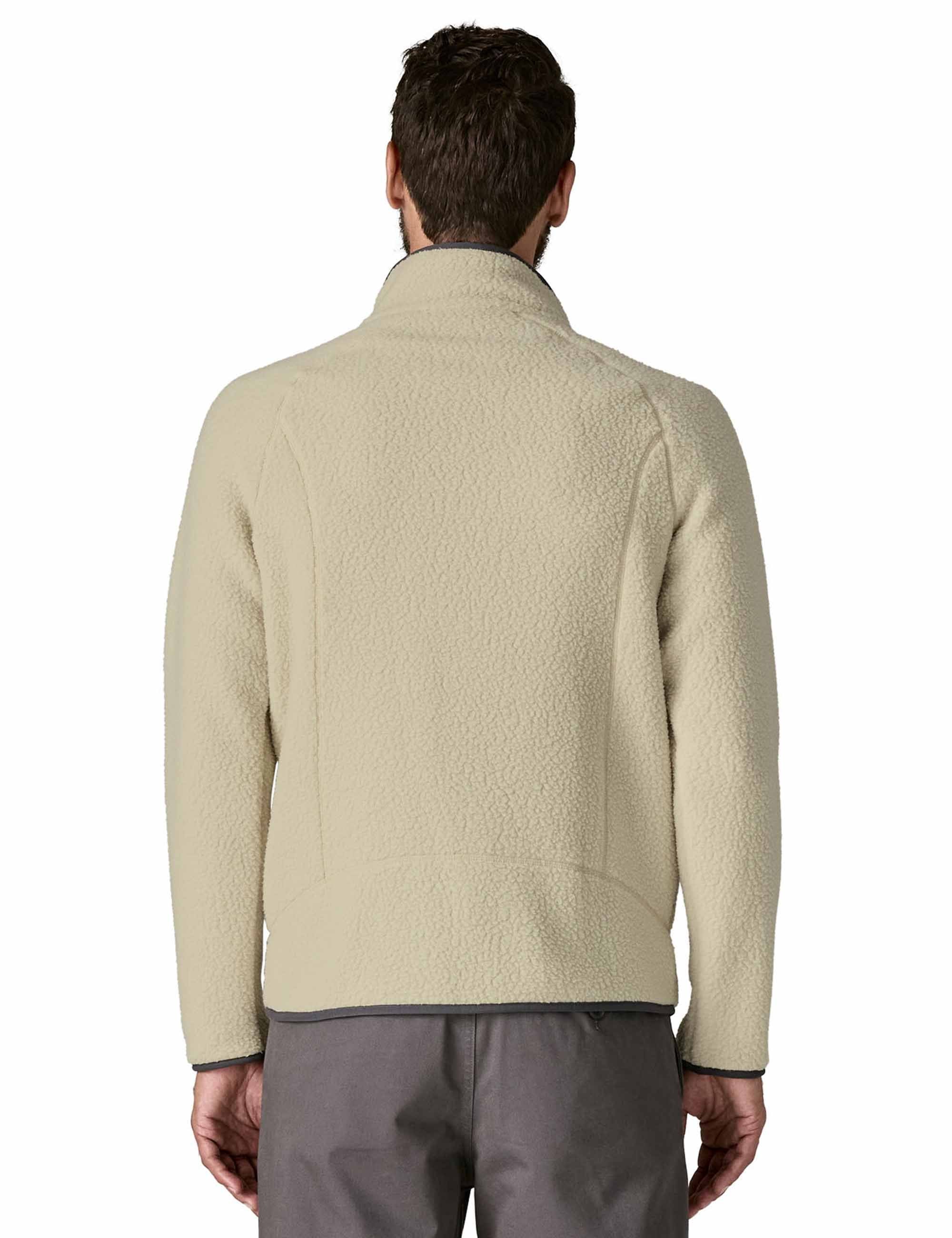 Patagonia Retro Pile Fleece Jacket - Pelican w/Smolder Blue