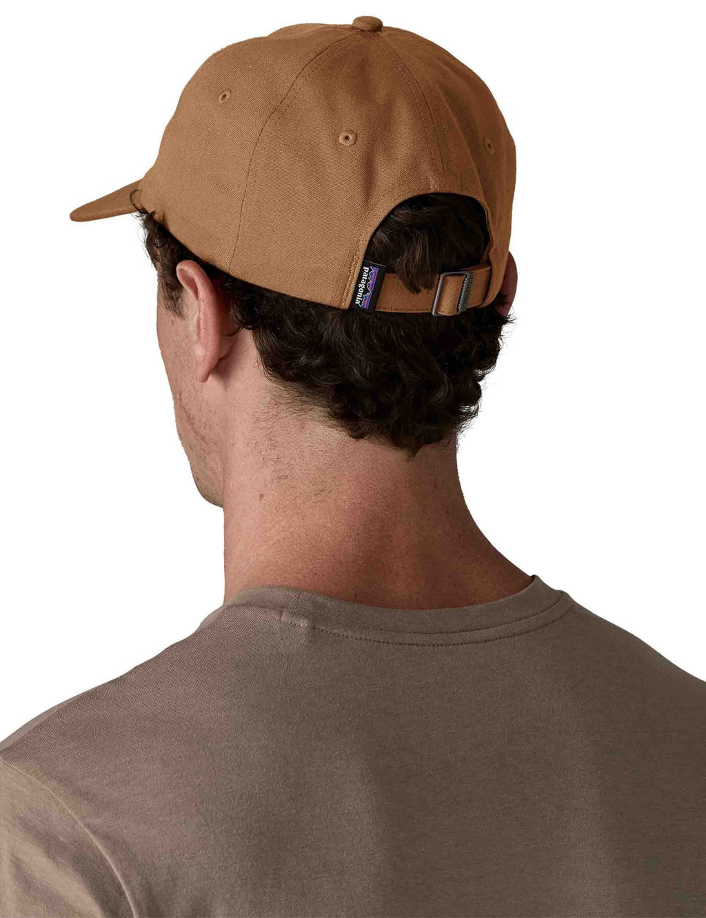 Deer Brown baseball cap back view with adjustable strap