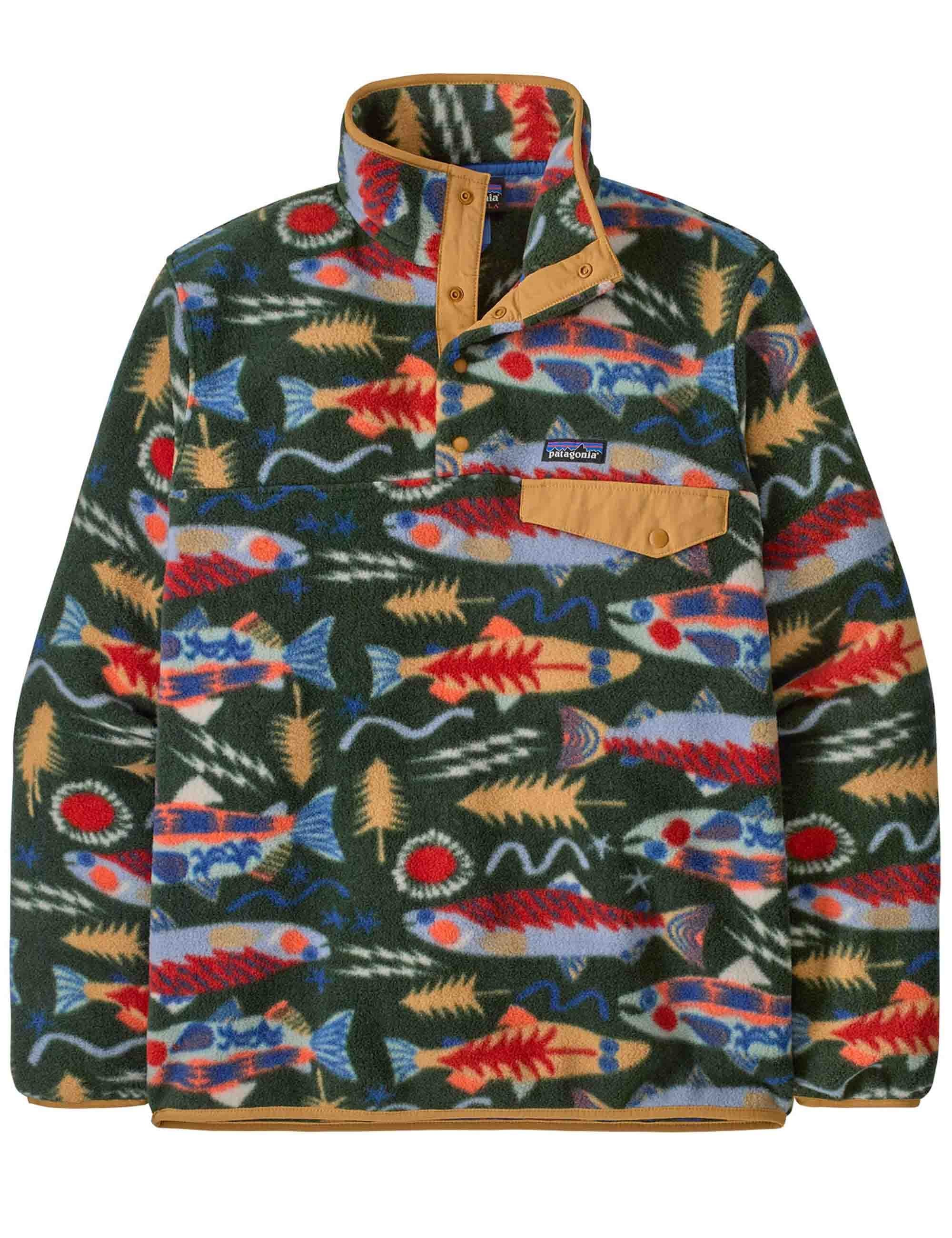 LW Synchilla Snap-T Fleece Pullover - Salmon Energy: Old Growth Grn