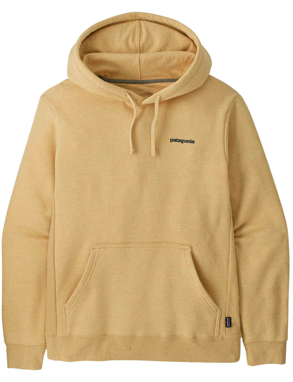 Beeswax hooded sweatshirt with drawstring hood, small Patagonia chest logo