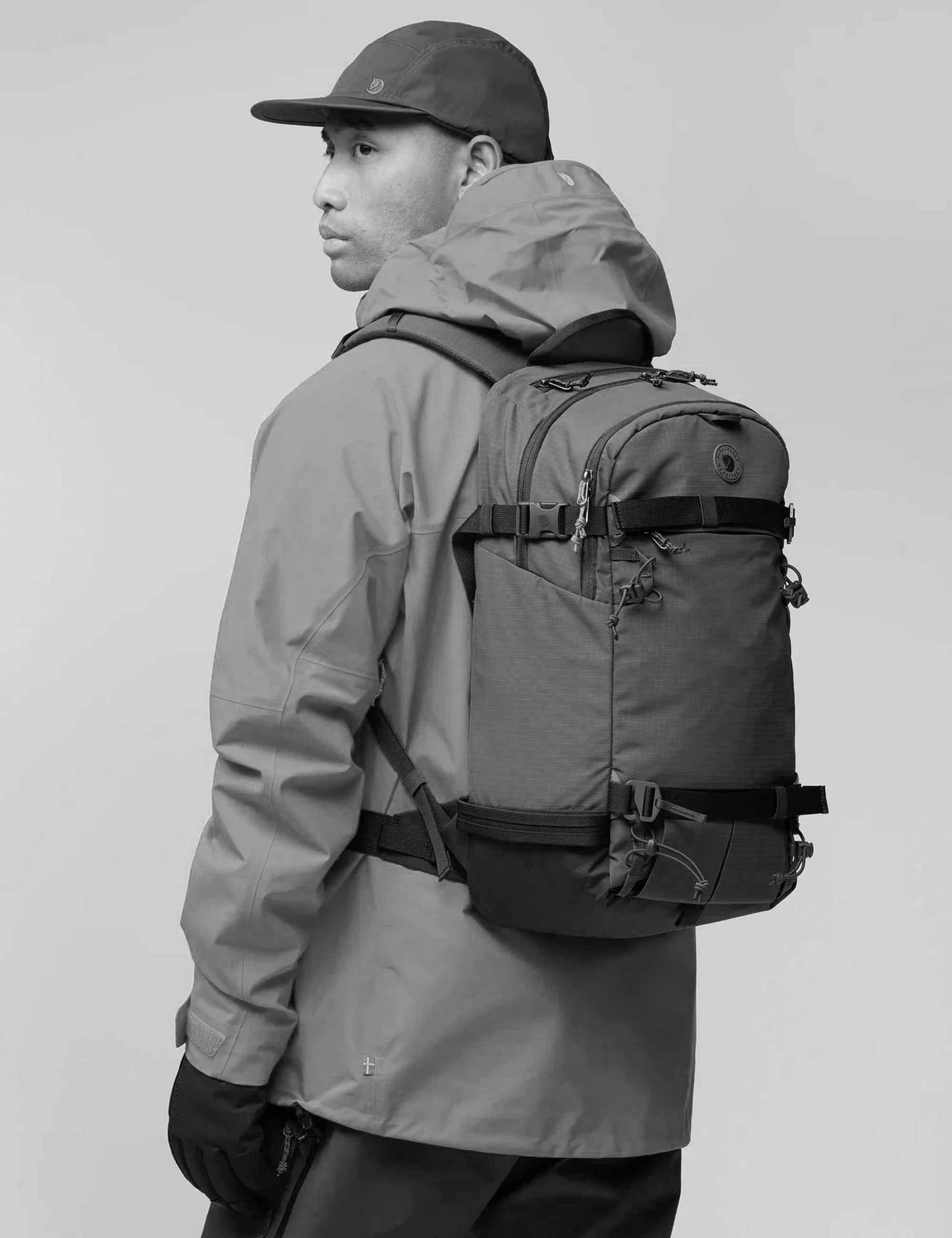 Fjallraven Bergtagen Touring 22L Backpack - Flame Orange-Mountain Blue