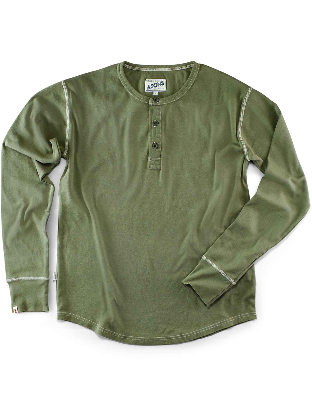 The New Elder Henley Shirt - Army Green