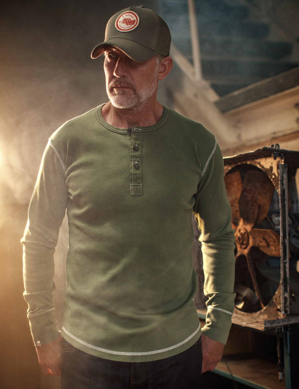The New Elder Henley Shirt - Army Green