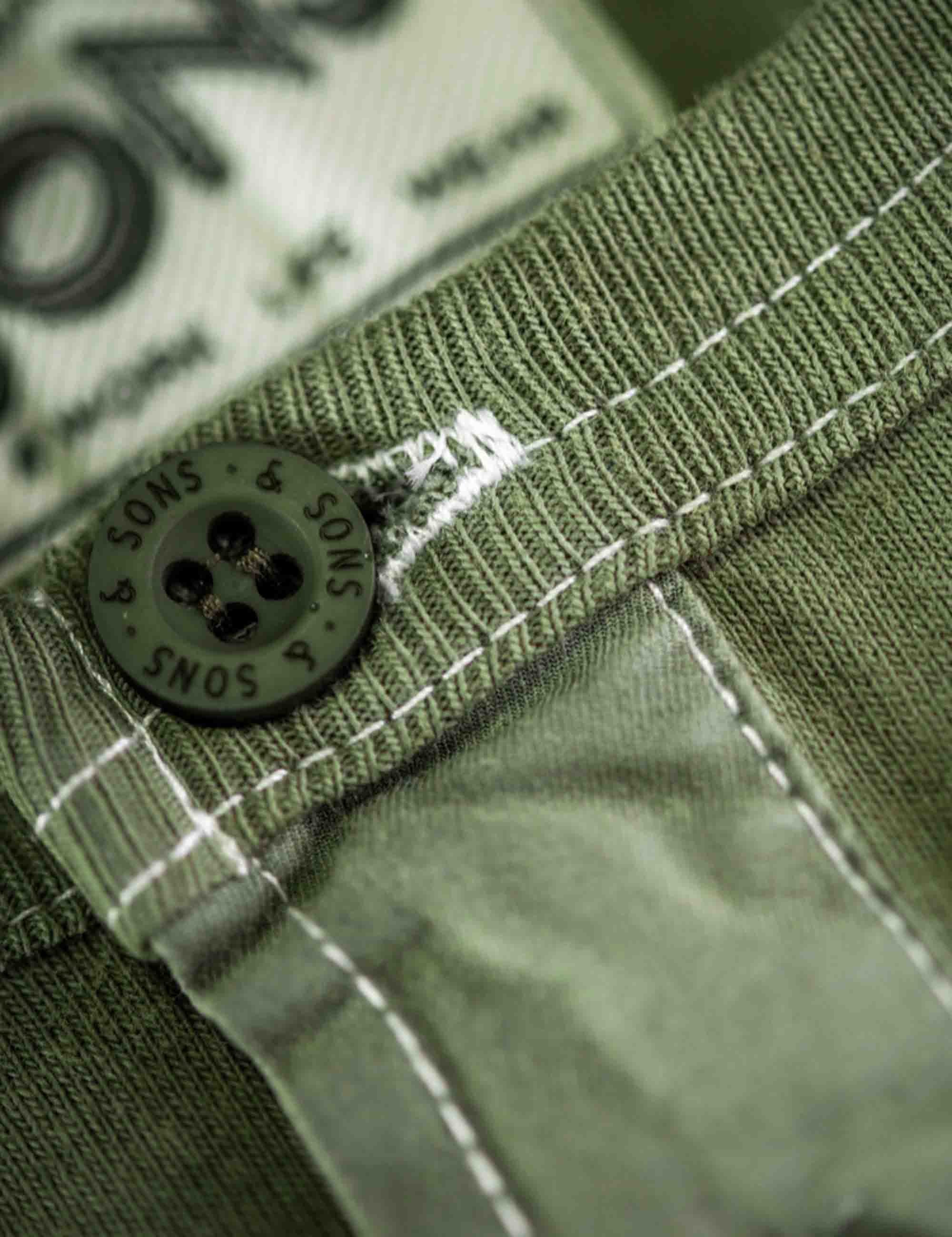 AND Sons The New Elder Henley Shirt - Army Green